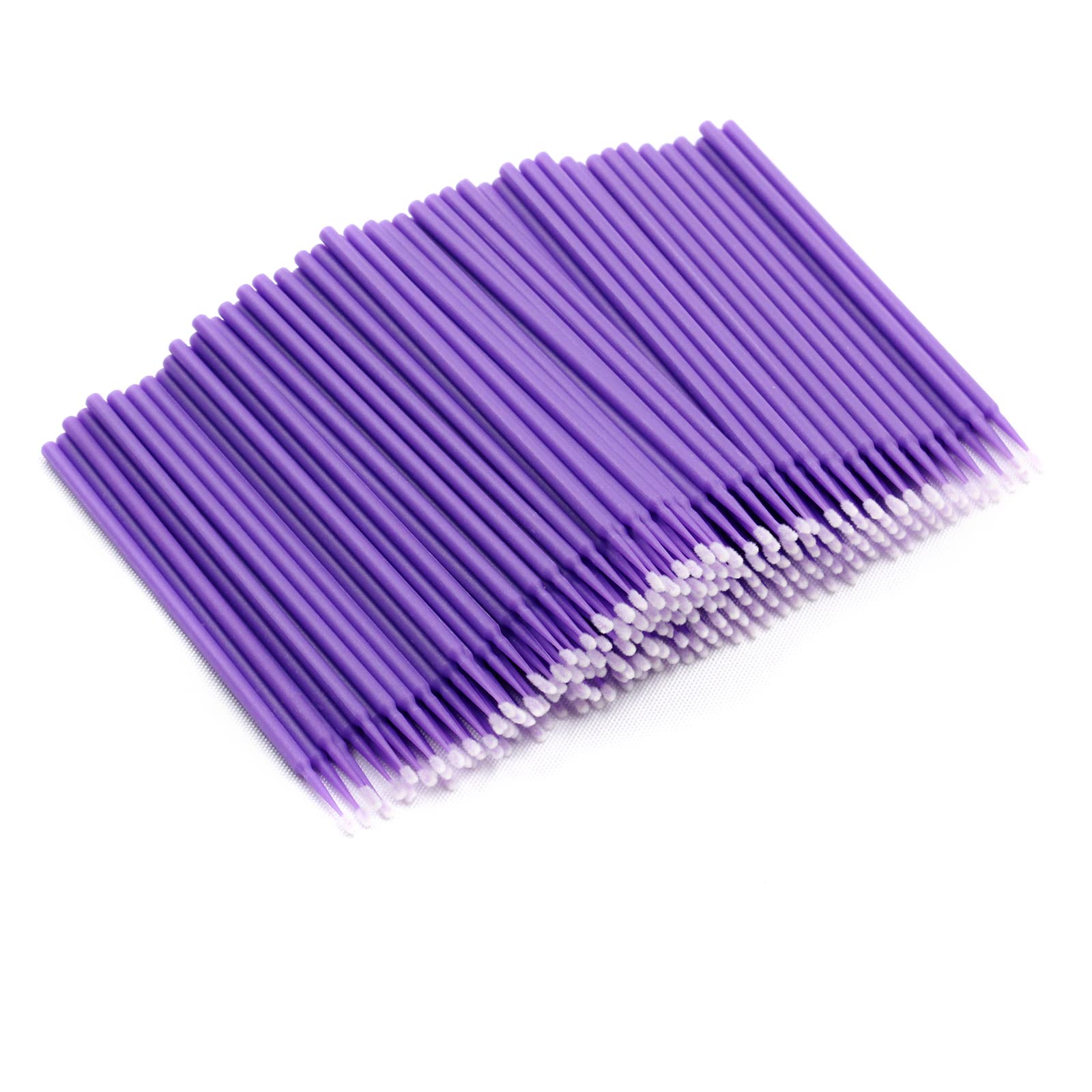 400 PCS Disposable Micro Applicator Brushes - Bendable Ultrafine Mascara Wands for Eyelash Extension, Eyebrow Makeup & Lash Comb (1.5mm Purple) - Perfect for Professional Salons, DIY Beauty & Travel Makeup Kits