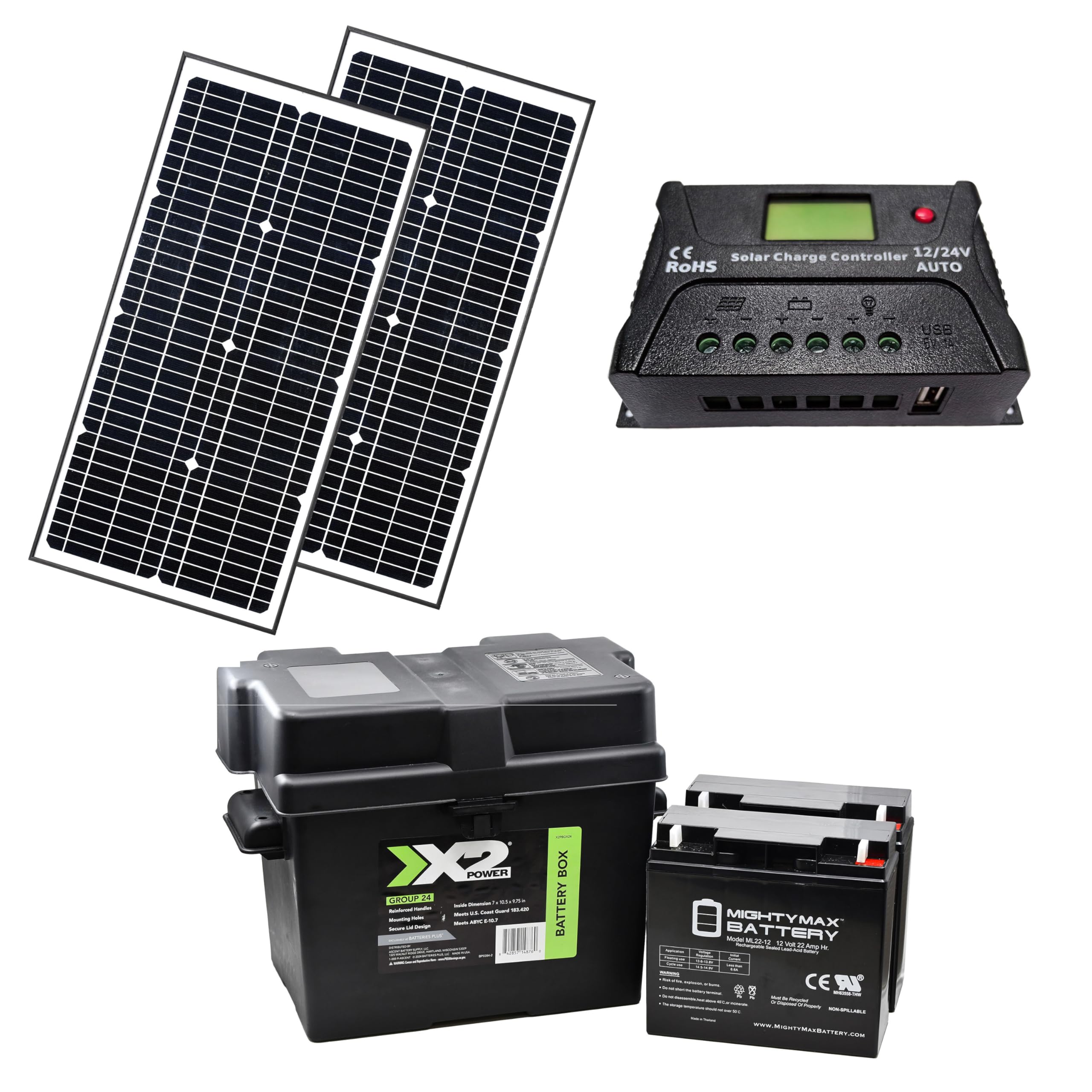 ALEKO 60W Solar Panel Kit for Automatic Gate Openers - Weatherproof & Efficient Solar Power Solution for Driveway Gates & Fences | Perfect for Remote Areas & Off-Grid Properties