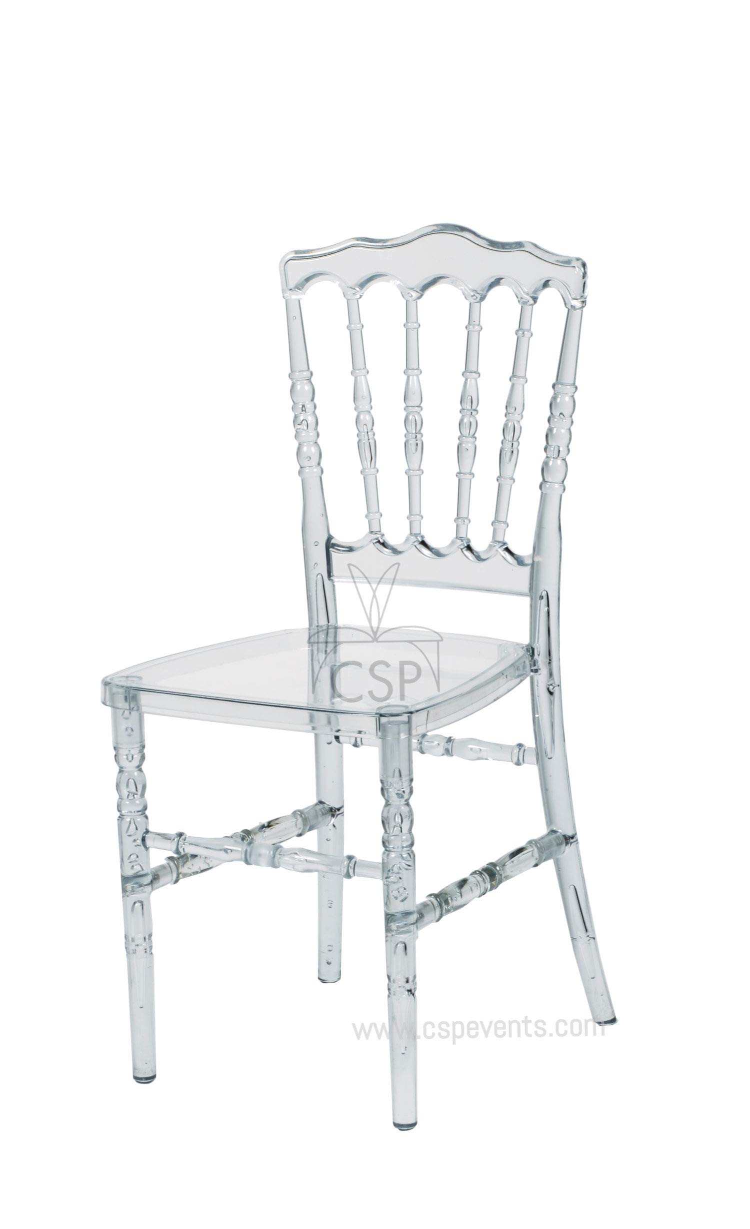 Commercial Seating Products - Napoleon Clear Chairs for Restaurants, Cafes & Outdoor Events - Durable Transparent Stackable Chairs for Business Use