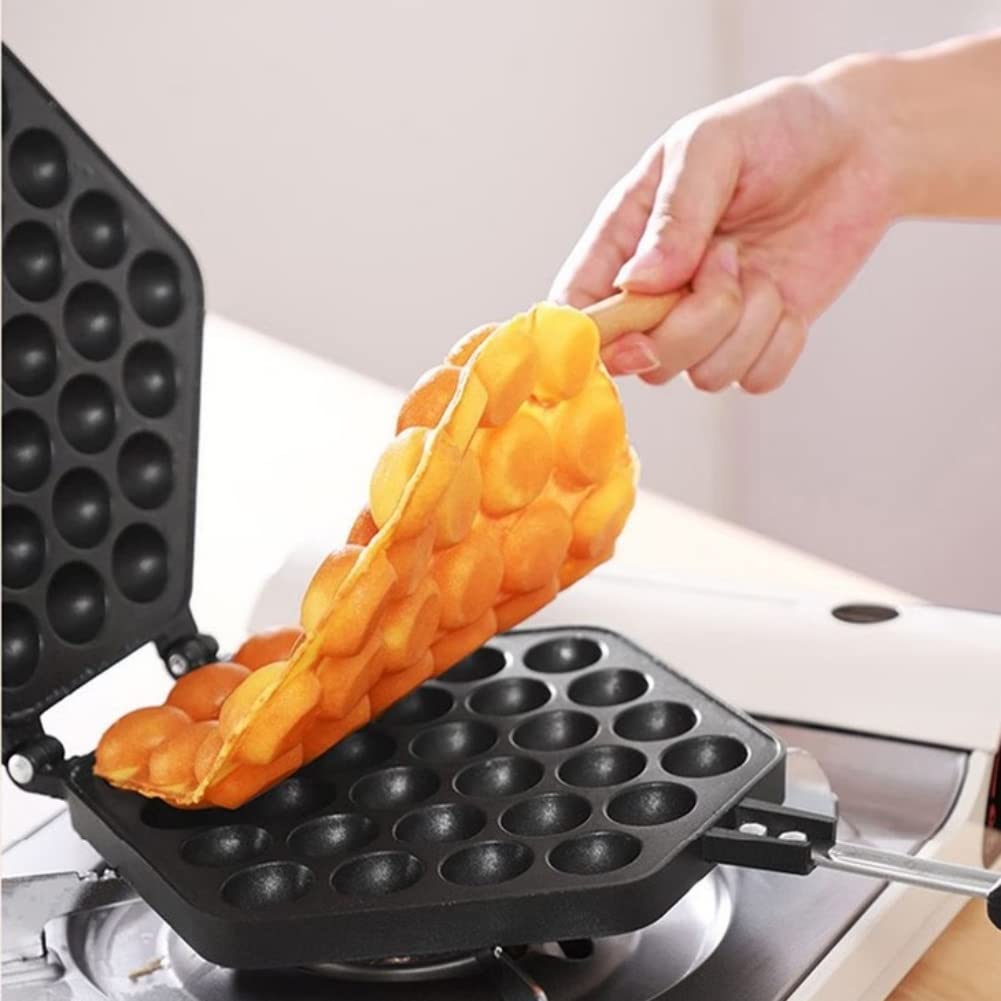Zerone Bubble Waffle Maker Pan - Aluminum Alloy Non-Stick Egg Waffle Maker for DIY Egg Puffs & Bubble Cakes | Perfect for Home Baking, Restaurant Breakfast & Street Food Snacks | Safe for Gas Stove & Kitchen Use
