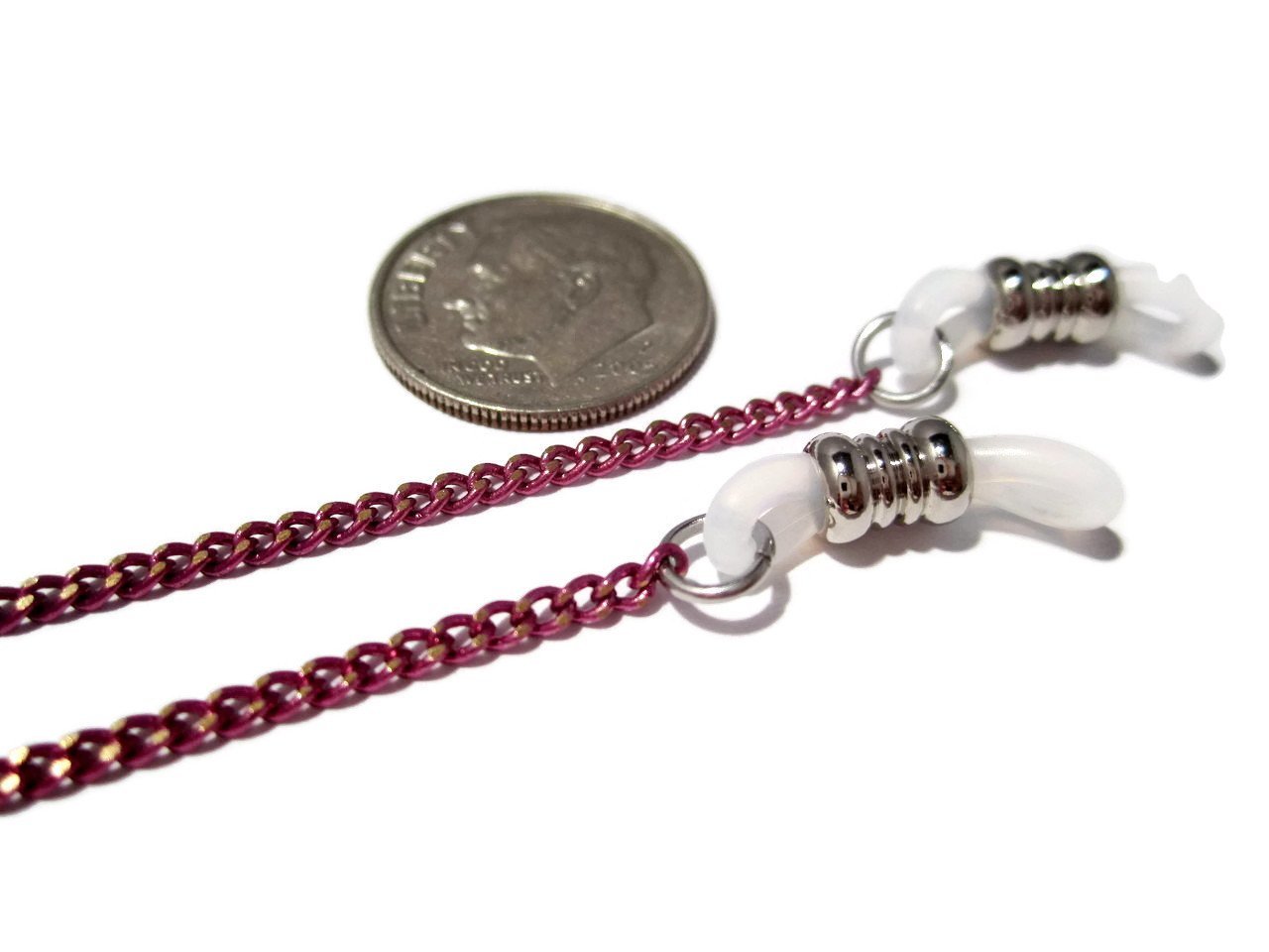 Purple Orchid Eyeglass Necklace with Chain - Stylish Glasses Holder for Women & Men - Perfect for Reading, Driving, and Everyday Use