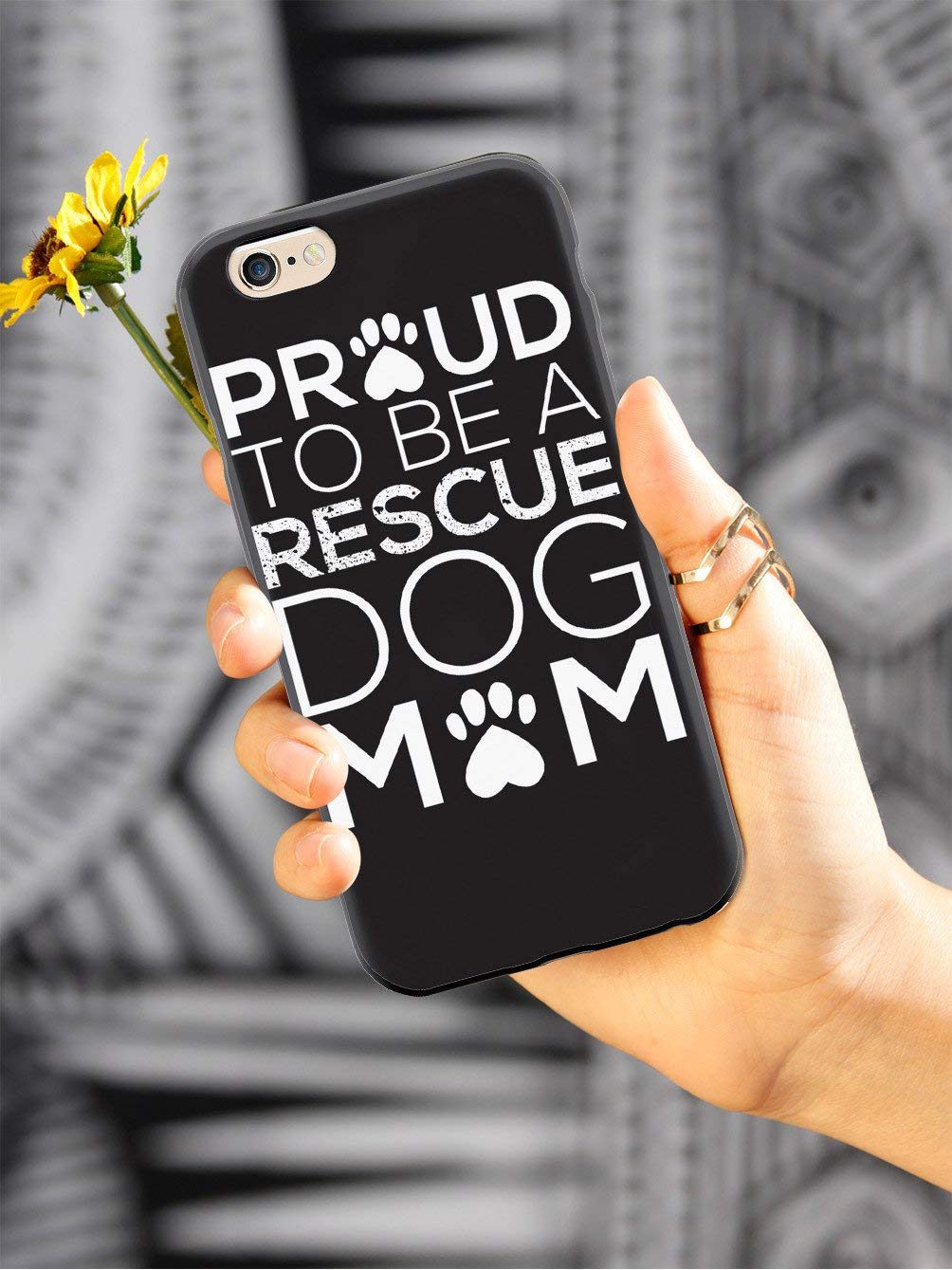 Inspired Cases - Shockproof & Anti-Scratch iPhone 8 Plus Case - 3D Textured Protective Cover for Apple iPhone 8 Plus - Perfect for Dog Lovers & Rescue Pet Owners - Ideal for Outdoor Activities, Work & Daily Use