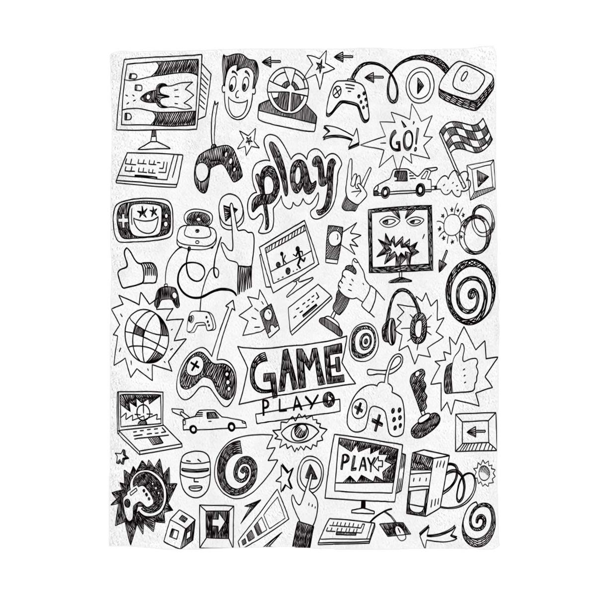 Super Soft Fleece Throw Blanket 60x80 Inches - Funny Black & White Pattern Lightweight Plush Microfiber Blanket for Couch, Bed & TV - All Season Warm Cozy Blanket for Home, Office & Travel