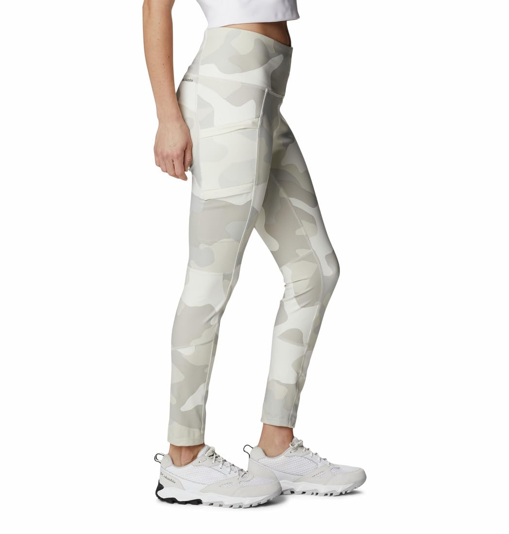 Columbia Women's Windgates™ II Leggings - Chalk Mod Camo Print, Small - Moisture-Wicking Hiking & Yoga Pants for Outdoor Activities