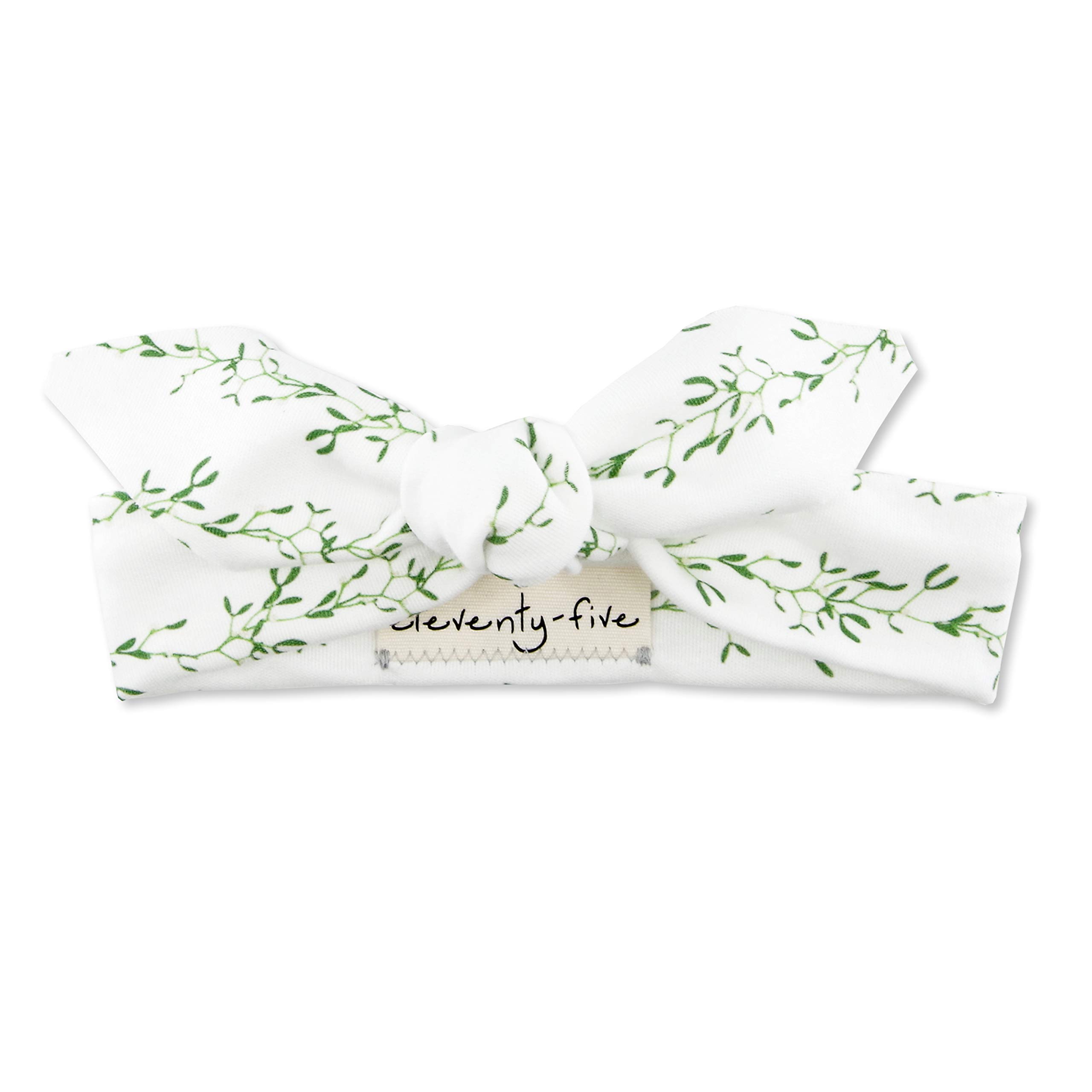 Organic Knotted Adjustable Headbands for Baby Girls - Soft Cotton Hair Accessories for Newborns, Infants & Toddlers - Perfect for Photos, Parties & Everyday Wear - Mistletoe Design