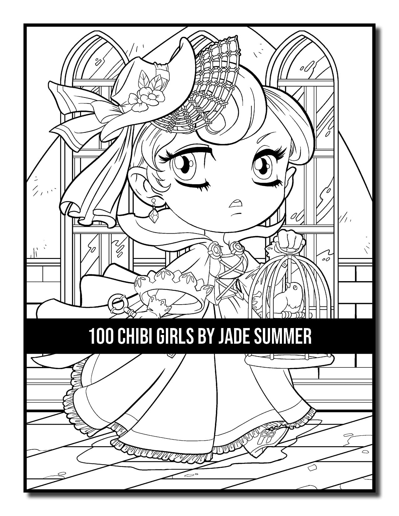 100 Chibi Girls: Cute & Fantasy Adult Coloring Book with Horror & Christmas Themes - Perfect for Stress Relief, Gifts & Creative Relaxation