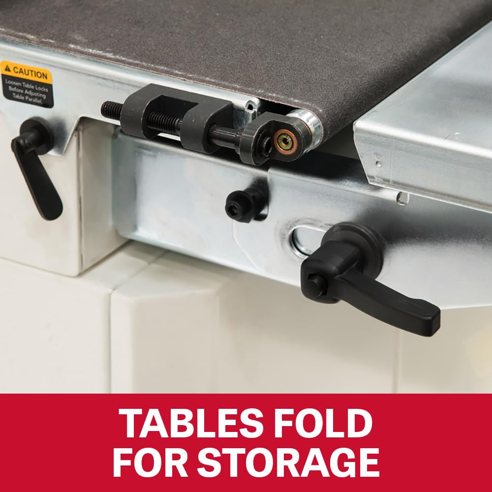 JET Folding Infeed/Outfeed Tables for JWDS-2244 Drum Sander (723541) - Perfect for Woodworking Shop & Professional Sanding Projects