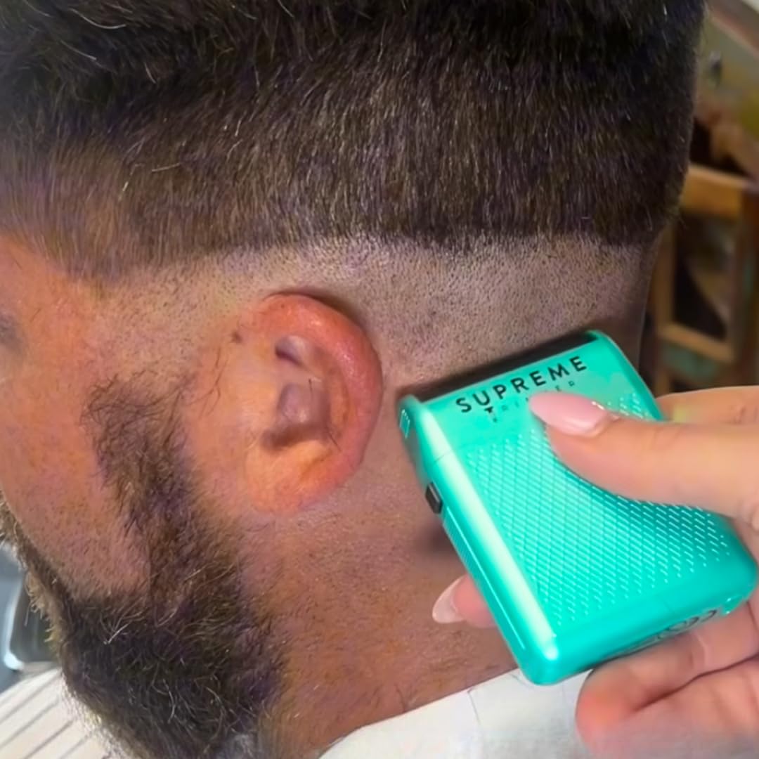Supreme Trimmer Solo STF101 - Cordless USB-C Men's Foil Shaver | 150 Min Runtime, Powerful & Compact for Travel | Professional Barber & Home Use | Light Blue | Perfect for Business Trips, Gym Bags & Daily Grooming
