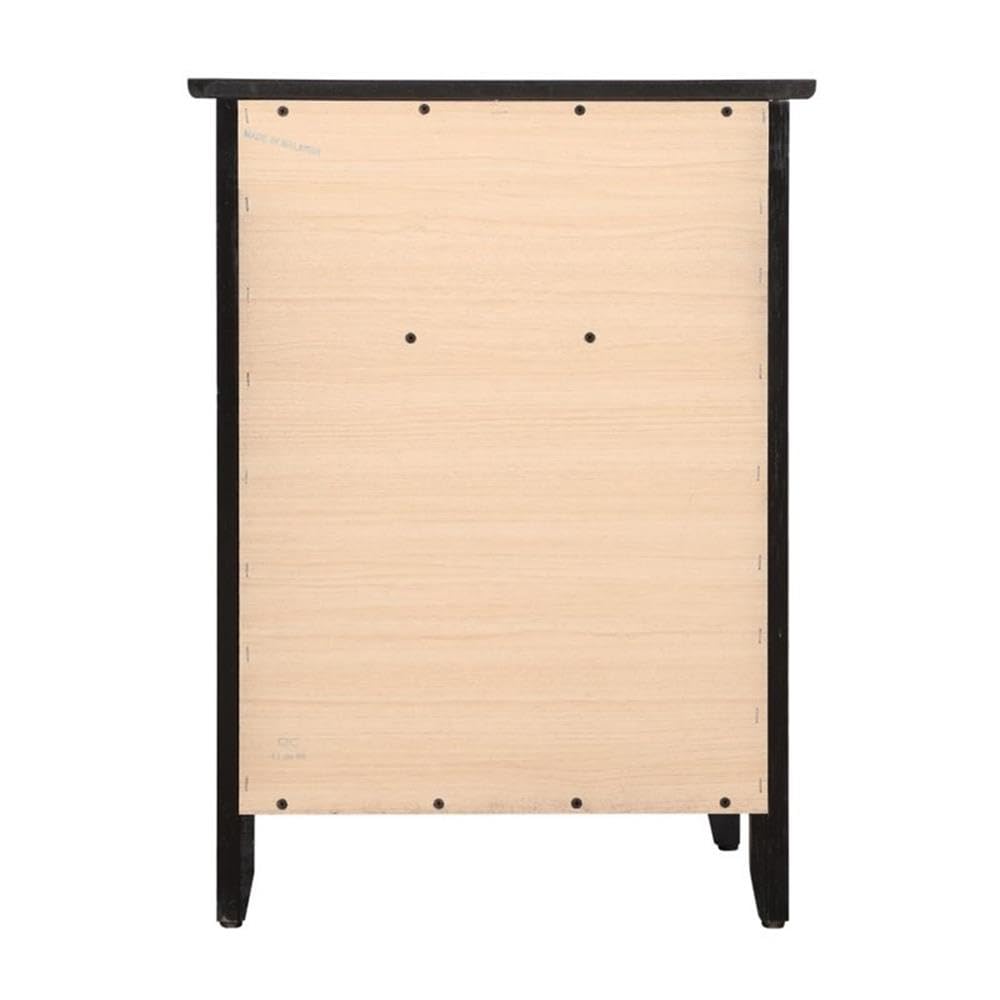 Glory Furniture Izzy 1-Drawer 1-Door Nightstand in Black - Modern Bedside Table for Bedroom Storage & Organization