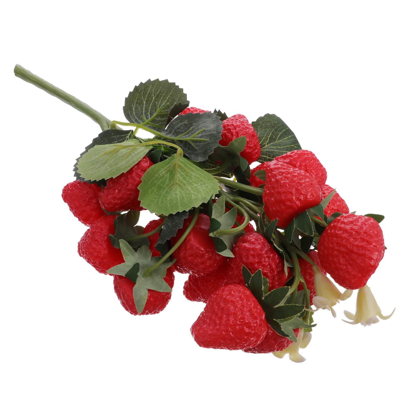 Realistic Artificial Strawberries String - Faux Red Holly Berries for Hanging Decor, Wedding, Party, and Home Decoration - 12 Pack