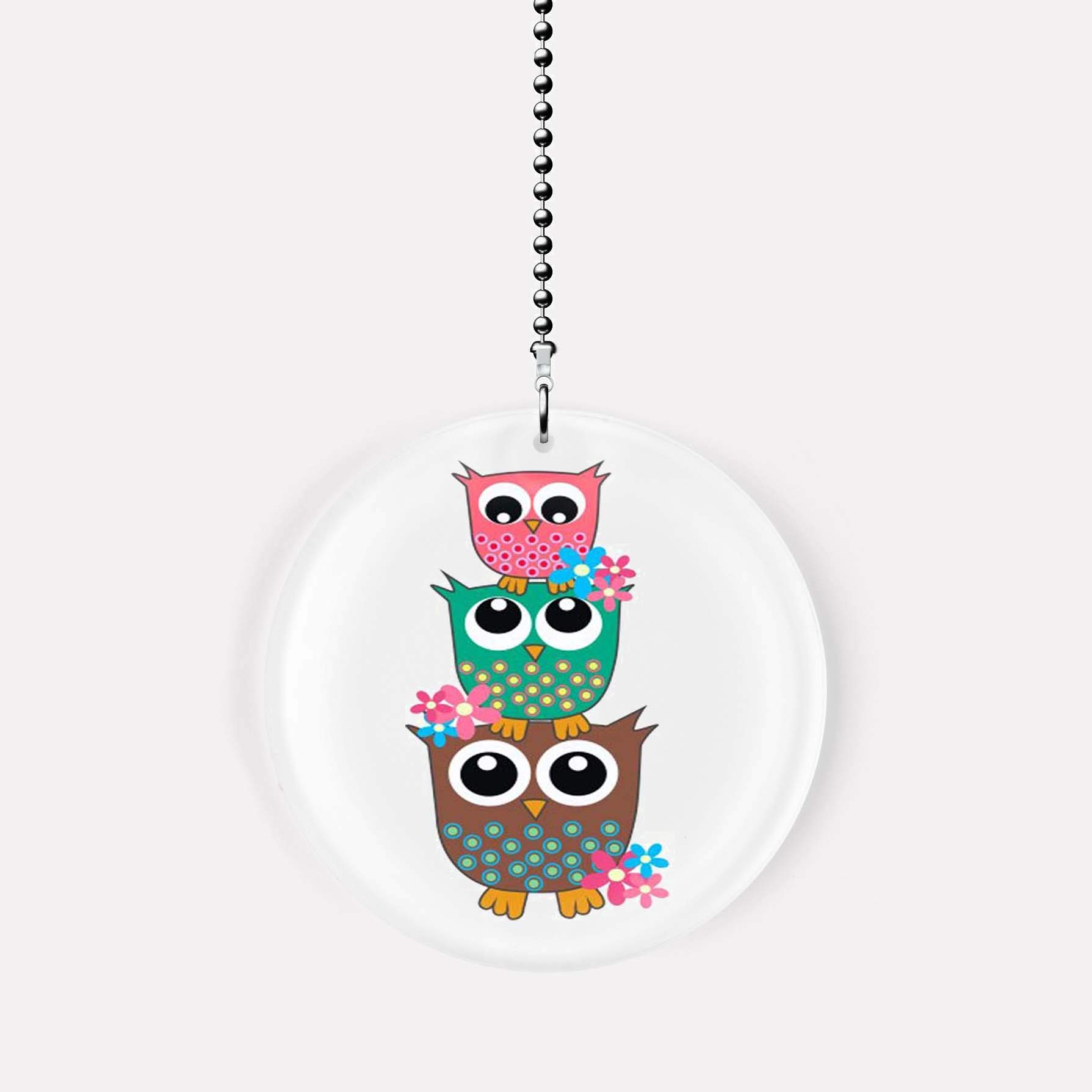Vintage Owl Ceiling Fan Pull Chain Switch - Decorative Light Pull for Farmhouse, Nursery & Boho Home Decor - Perfect for Bedroom, Living Room & Kids Room