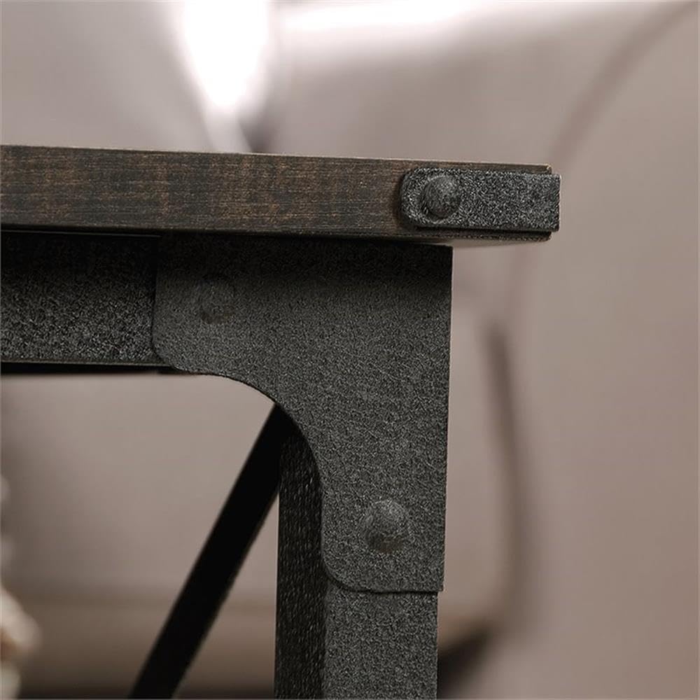 Pemberly Row Modern Coffee Table in Carbon Oak Finish - Perfect for Living Room, Office, and Lounge Areas
