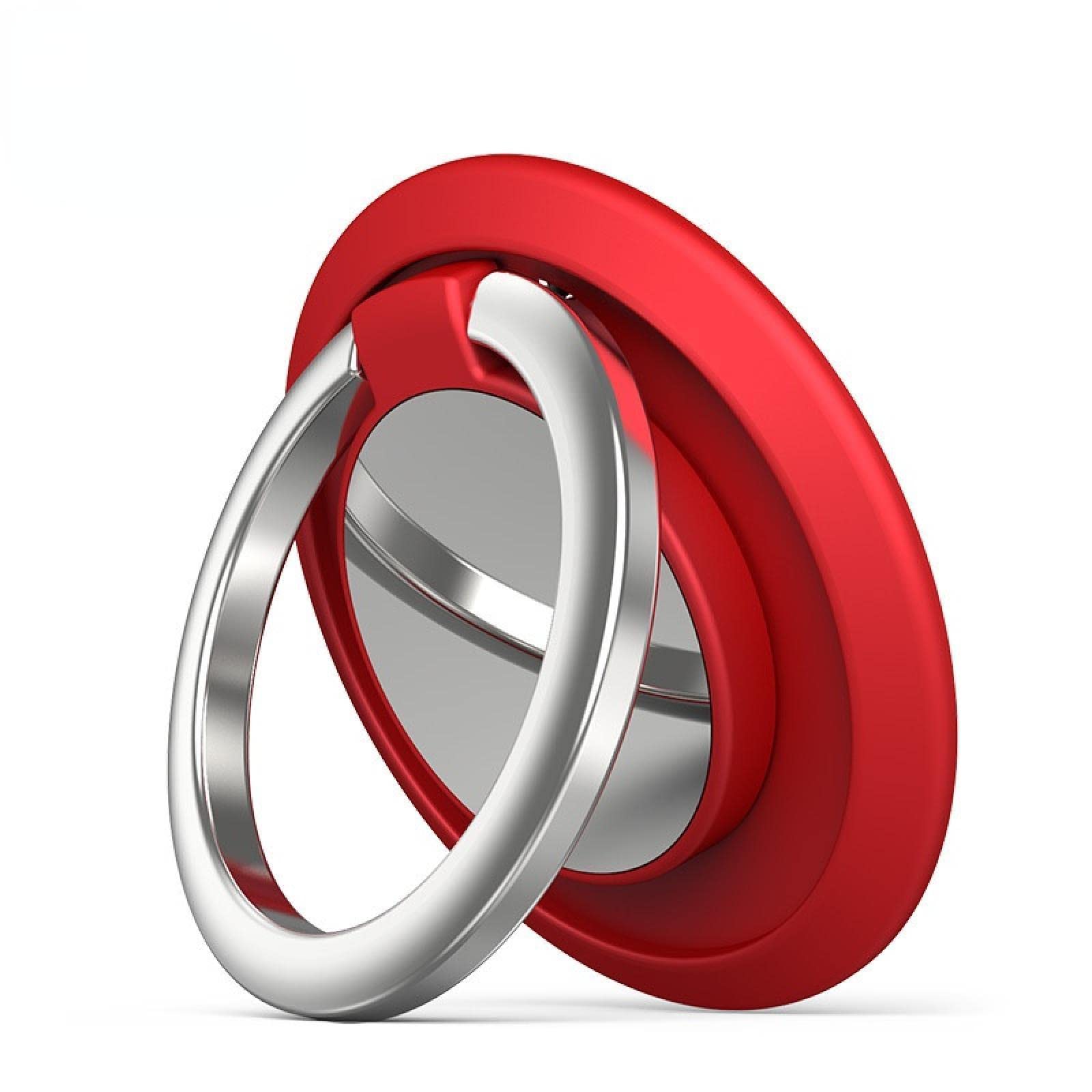 Creative Phone Ring Holder - Universal Lazy Car Mount for Mobile & Tablet - Red