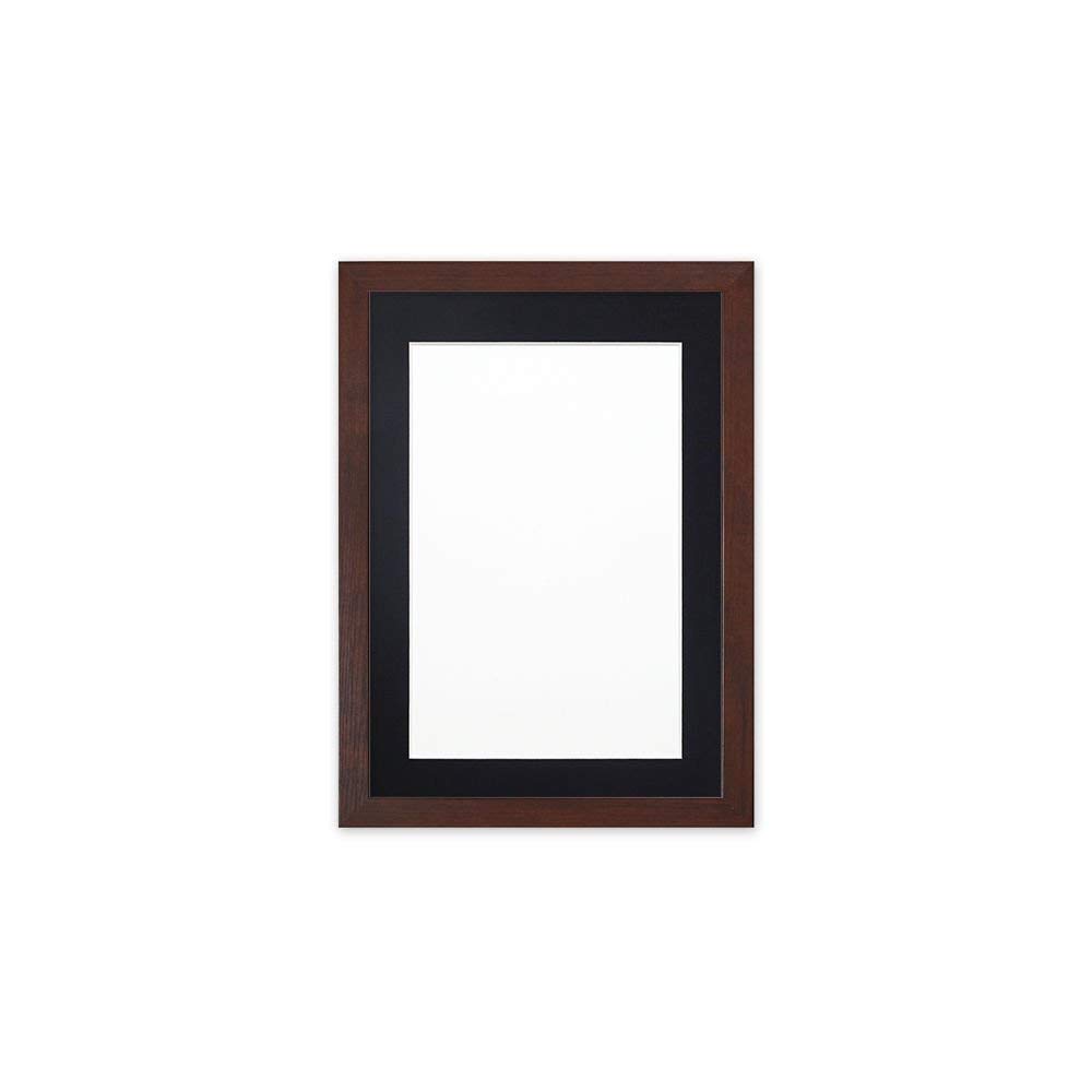 12x12 Square Confetti Photo Frame - 14x14 Walnut & Black Matt for Wall Decor