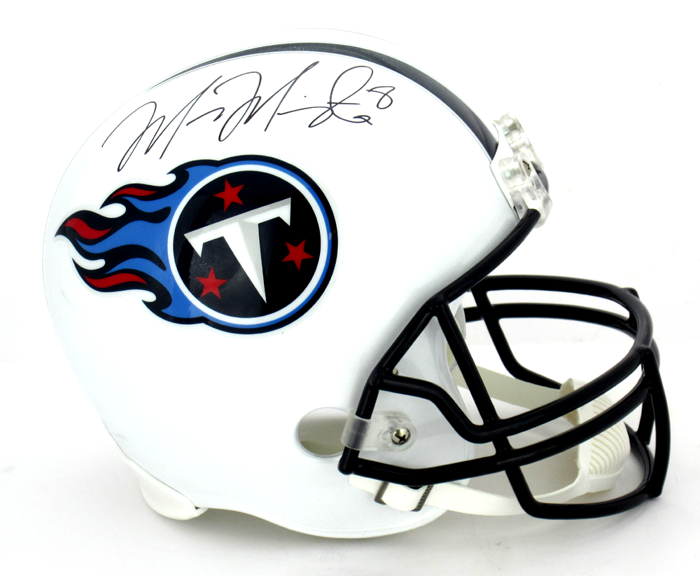 Marcus Mariota Autographed Tennessee Titans Riddell Full Size NFL Helmet - Collectible Memorabilia for Football Fans & Sports Enthusiasts - Perfect for Man Cave, Game Room or Office Display