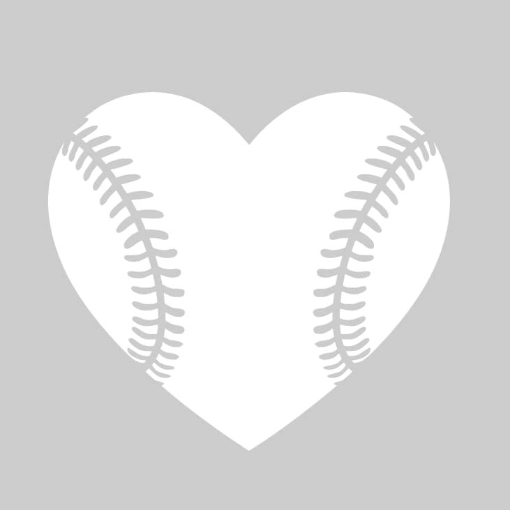 DIY Baseball & Softball Heart Iron-On Decal - Heat Transfer Vinyl Patch for Clothing & Face Masks - Custom Sizes & Colors - Easy 5-Minute Application (White) - Perfect for Sports Team Apparel, DIY Crafts & Personalized Gifts