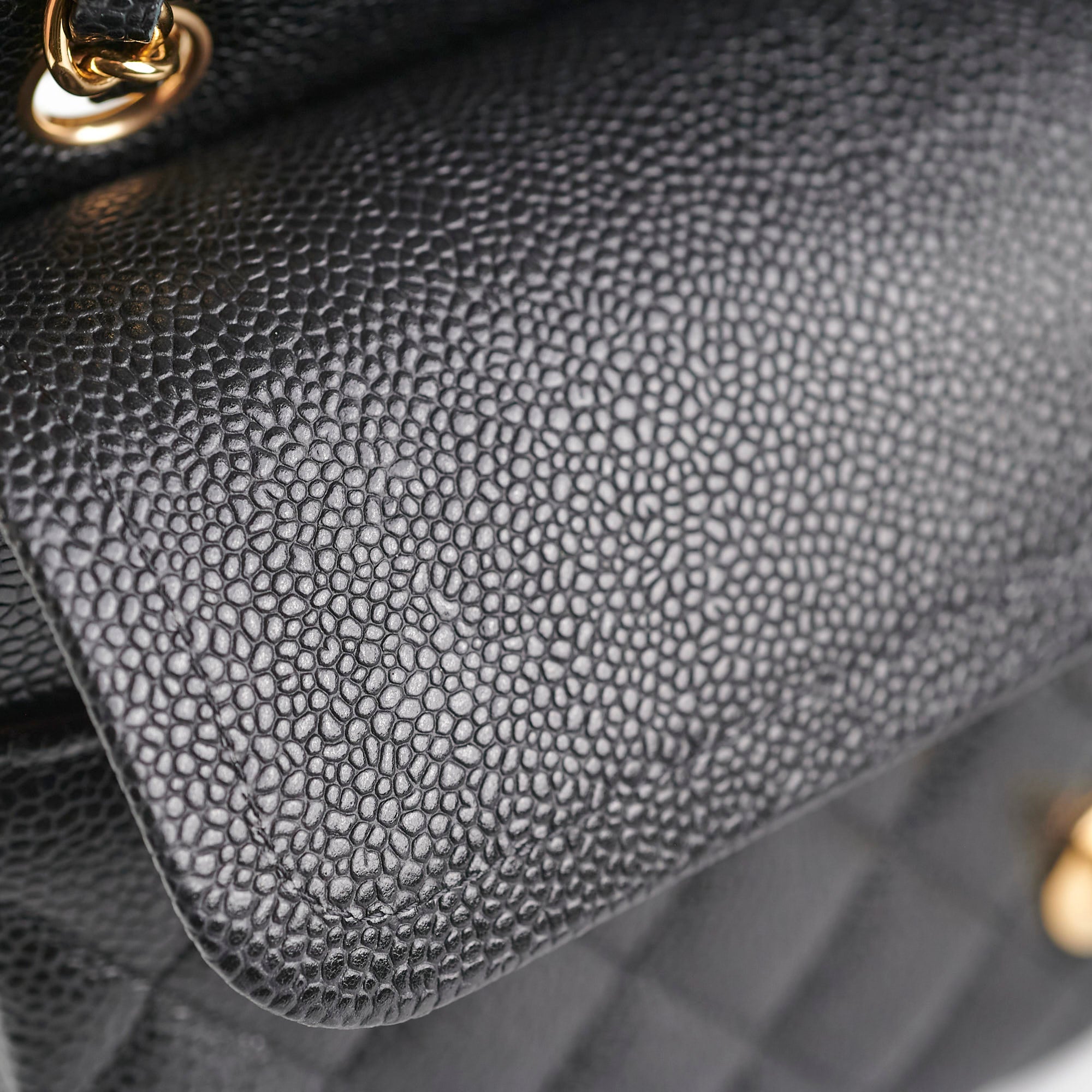 Chanel Caviar Leather Medium/Large Double Classic Flap Bag Black - Luxury Designer Handbag for Women, Perfect for Work, Evening Events & Special Occasions