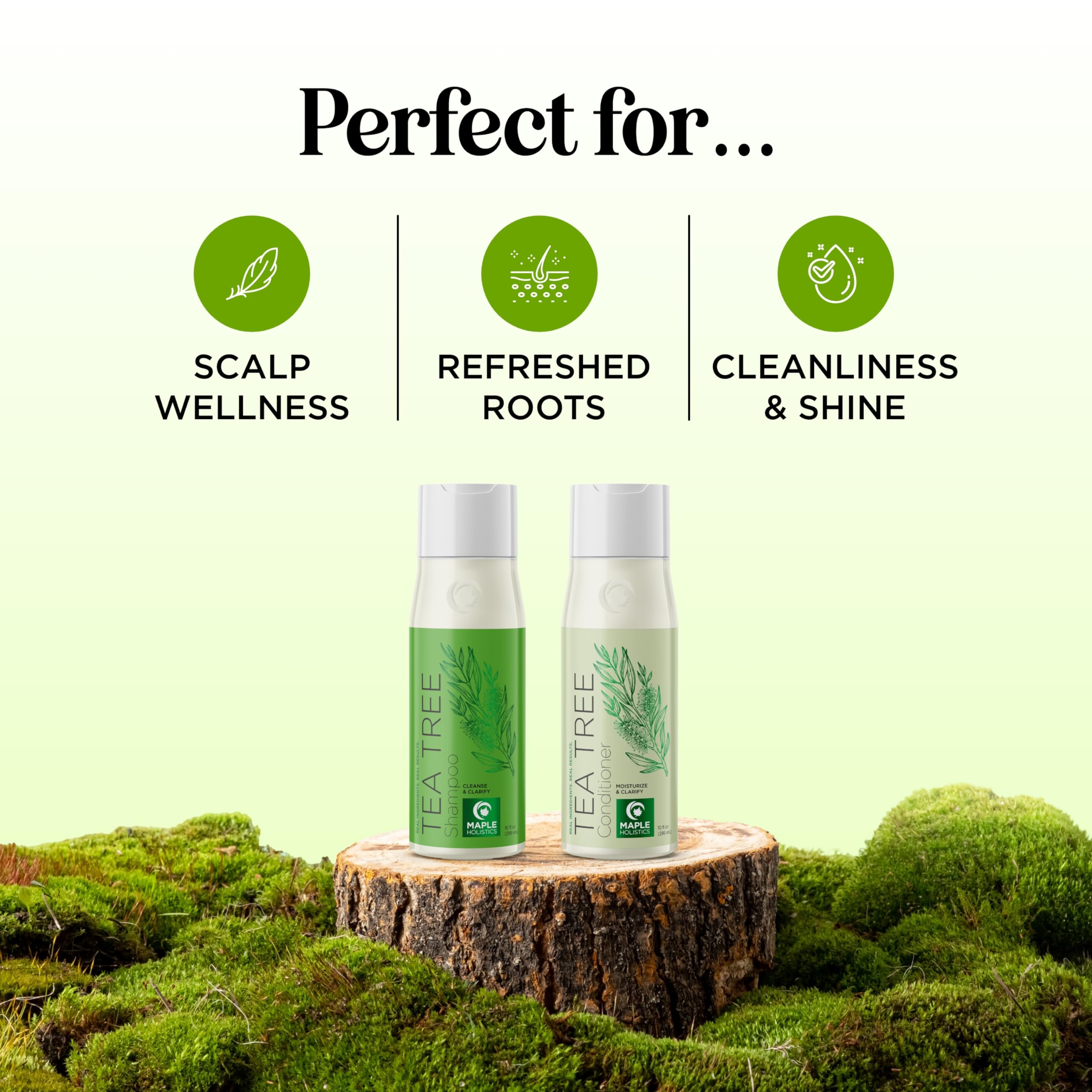 **Tea Tree Shampoo and Conditioner Set for Oily Hair & Scalp Care - Sulfate-Free Clarifying Shampoo with Tea Tree Oil - Deep Cleansing for Build-Up & Dry Scalp Treatment - Perfect for Daily Hair Care & Scalp Refreshment**