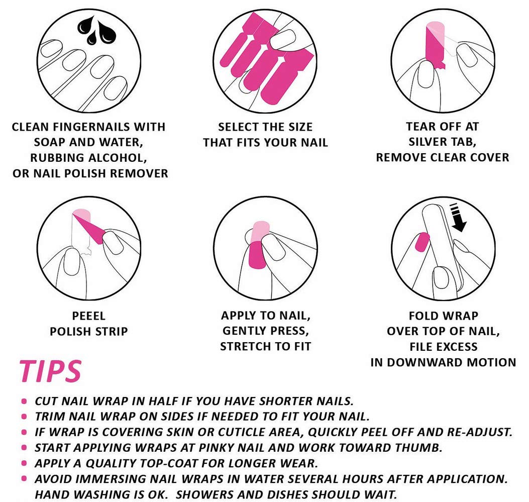 Rainbow Rain Drops Nail Polish Wraps - Waterproof Nail Art Stickers for Women | Easy DIY Nail Strips for Home, Party & Special Occasions