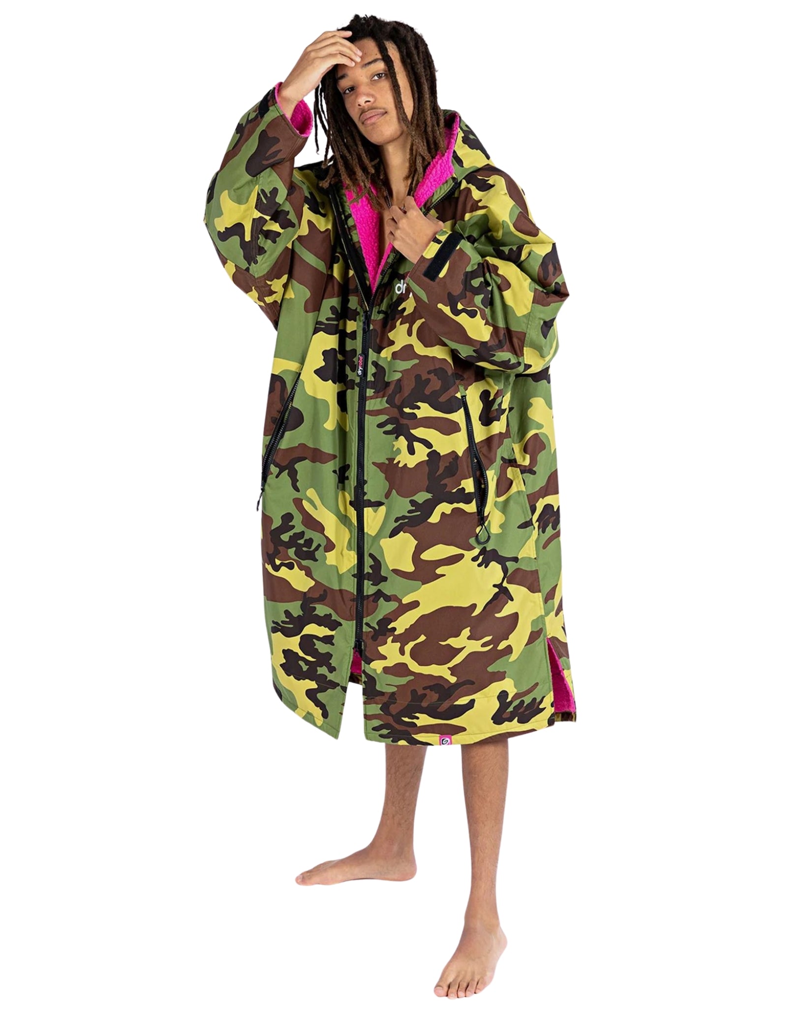 Premium Long Sleeve Camouflage Pink Robe for Adults - Soft & Comfortable Loungewear for Relaxing at Home, Spa Days, and Cozy Evenings