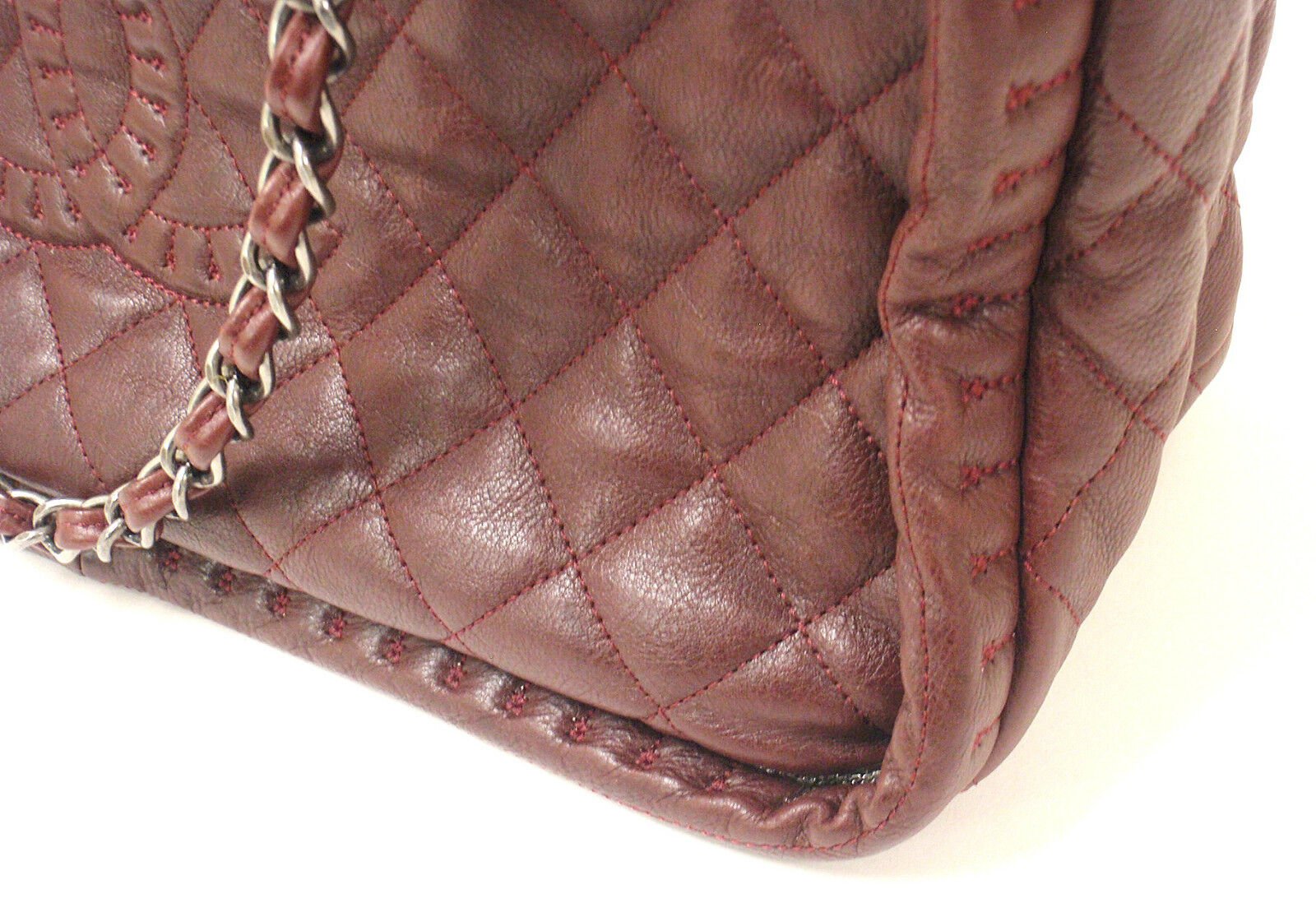 Authentic 2012 Chanel Istanbul Soft Caviar Tote Bag - Burgundy Leather Handbag for Women | Luxury Designer Purse for Work, Travel & Evening Events