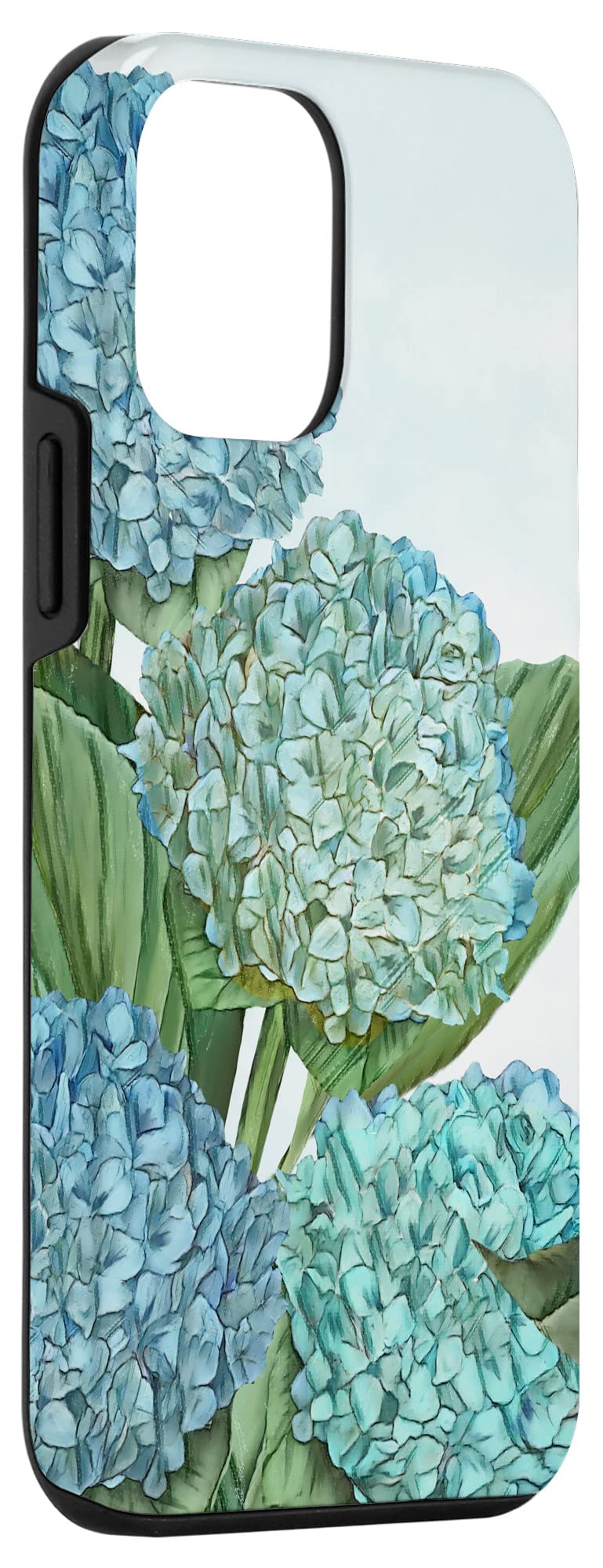 iPhone 12 Mini Floral Case - Blue Hydrangea Botanical Design, Slim Protective Phone Cover for Women | Perfect for Spring Outfits, Weddings & Everyday Use