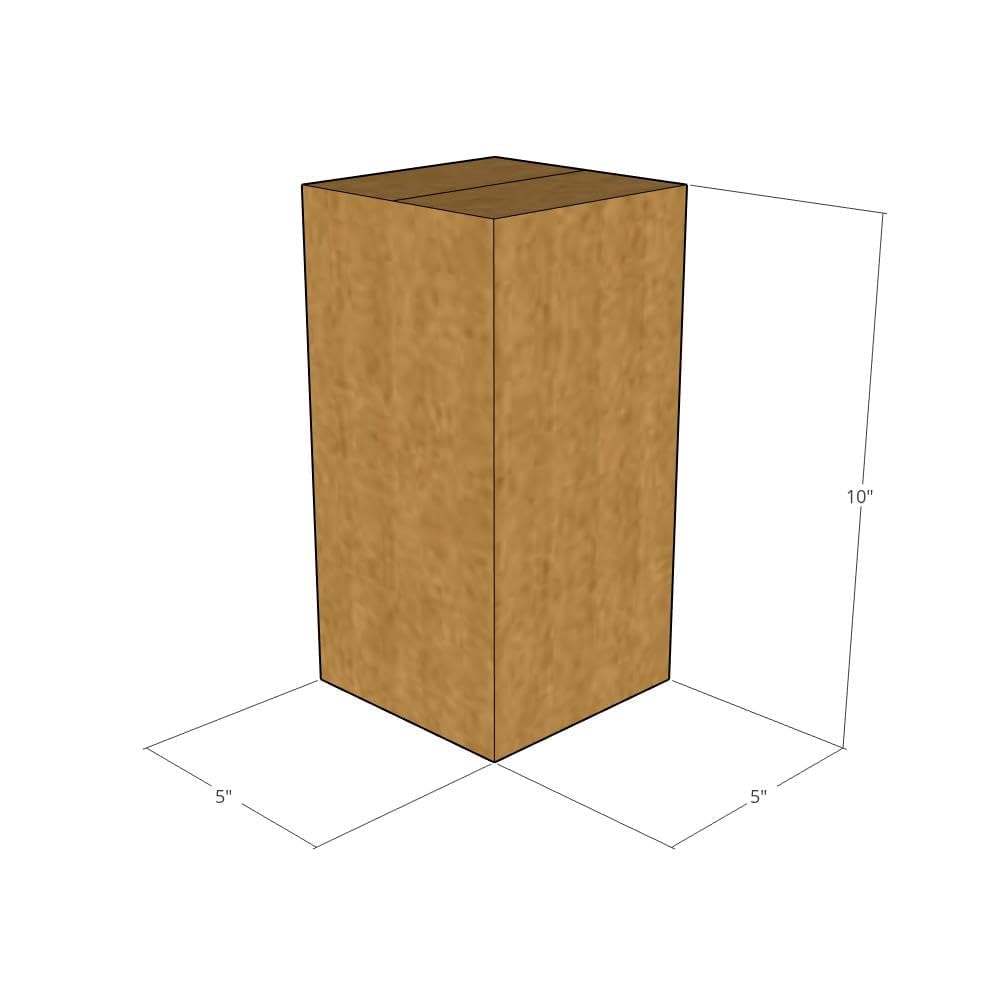 5x5x10 Inch Corrugated Shipping Boxes - 32 ECT Strength (150 Pack) | Durable Moving & Storage Boxes for Business, Office & Home Use | Perfect for Packing, Shipping, Moving & Organizing