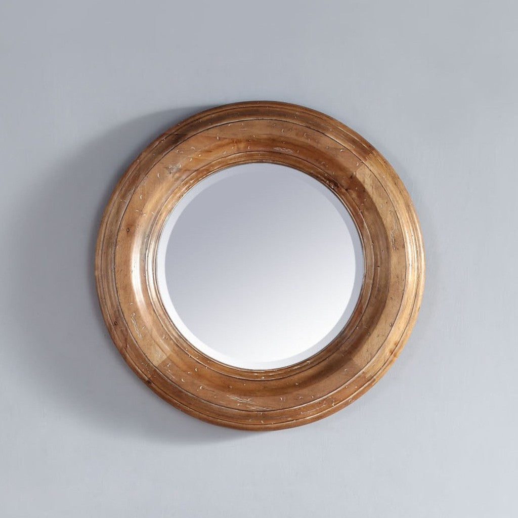 James Martin Malibu Collection Honey Alder Bathroom Vanity Mirror - Elegant Wall Mirror for Bathroom, Bedroom, and Entryway Decor