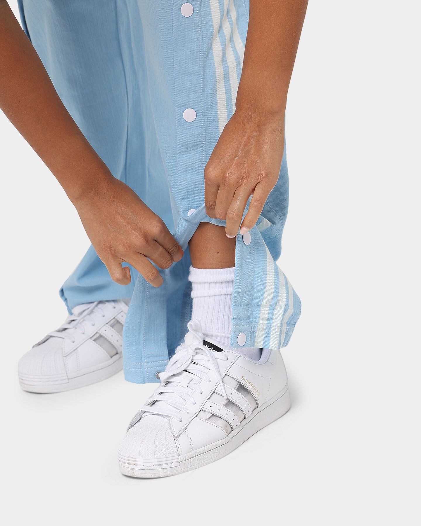 Adidas Denim Pants for Men - Clear Blue Washed Jeans | Comfortable Slim Fit Stretch Denim | Perfect for Casual Wear & Street Style