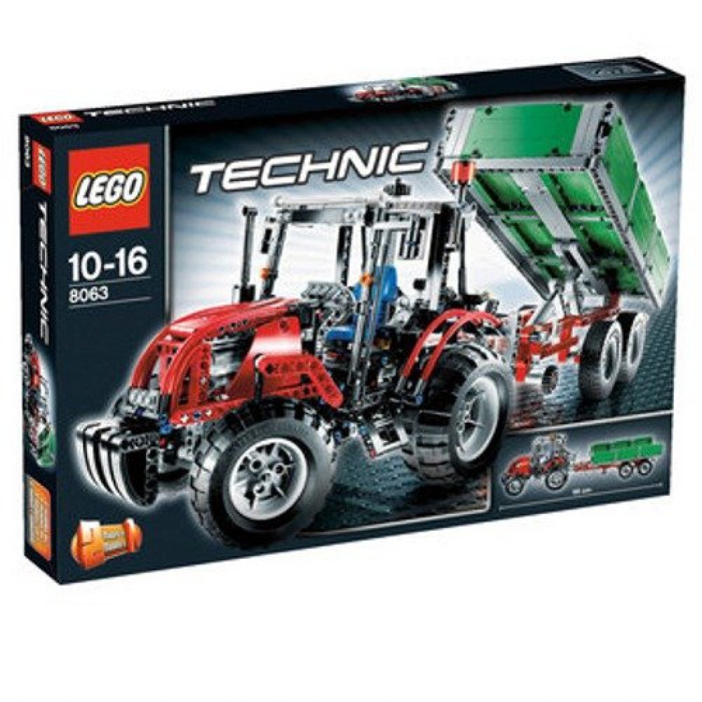LEGO Technic Set #8063 Tractor with Trailer - Building Toy for Kids & Adults, STEM Educational Construction Kit - Perfect for Farm Play, Collectors & Creative Building Scenes
