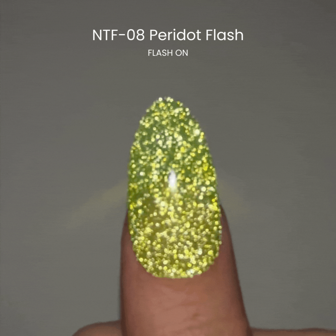 Nail Thoughts NTF 08 Peridot Flash Nail Polish - Long Lasting Gel Polish for Salon Quality Manicures at Home | Perfect for Parties, Weddings & Special Occasions