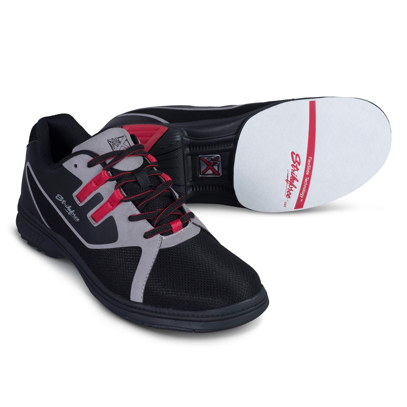 KR Strikeforce Ignite Black Grey Red Baseball Batting Gloves for Men - Right Hand Size 7.5 - Perfect for Baseball Training, Games & Practice Sessions