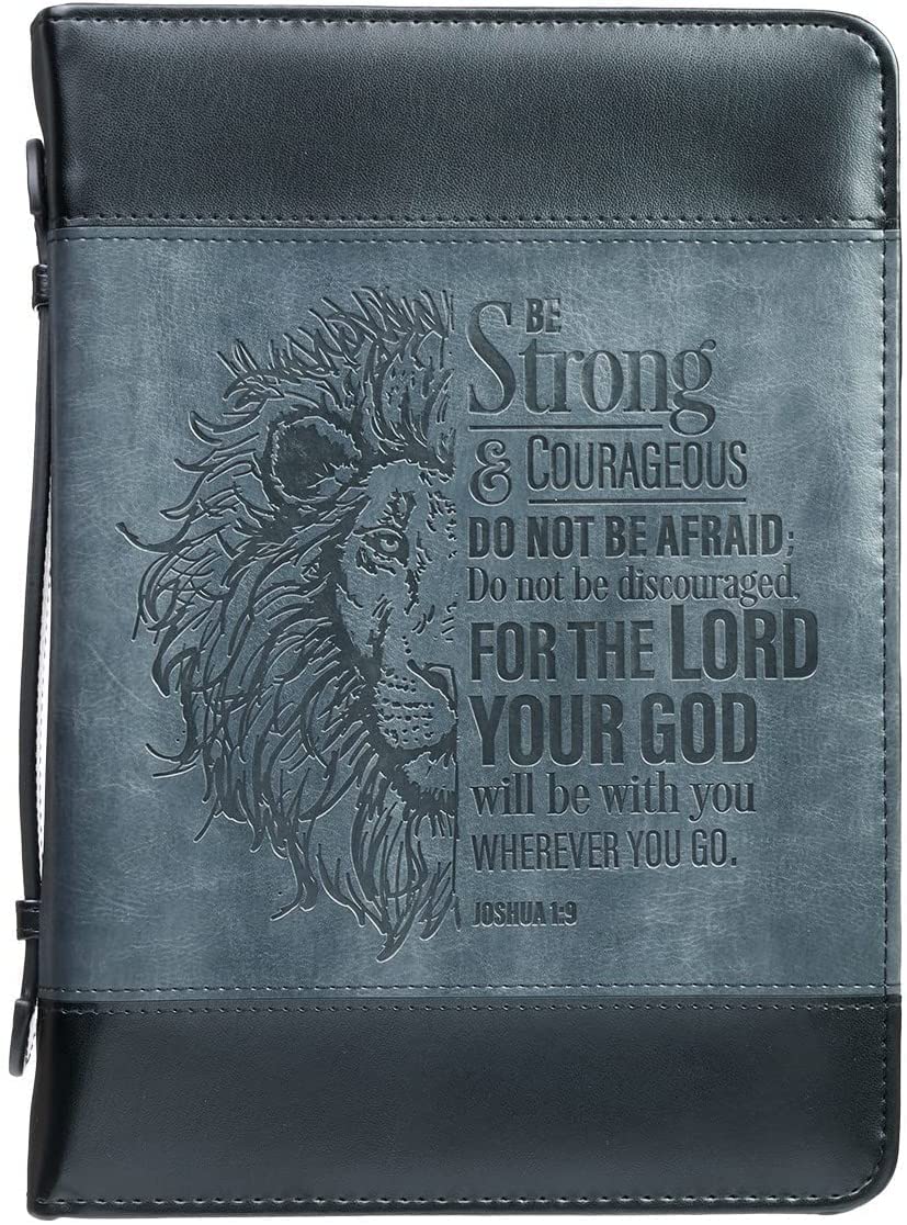 Men's Bible Case & Accessories Set - Large Religious Gift for Christian Men with Bible Cover, Highlighter & Bookmark | Perfect for Church, Bible Study & Travel
