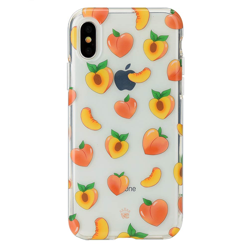 VELVET CAVIAR iPhone Xs & iPhone X Clear Protective Case - Peach Orange Cute Phone Cover for Women & Girls | Slim Shockproof Design for Daily Use, Work & Travel