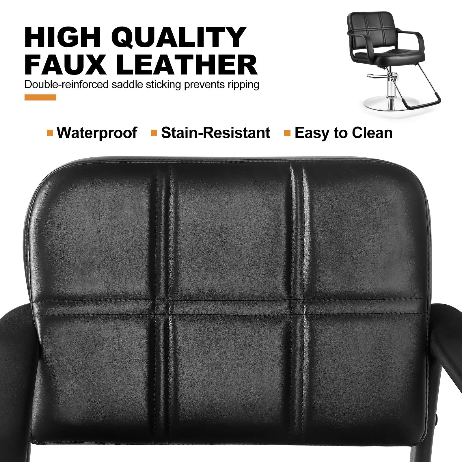 Professional Hydraulic Barber Chair for Hair Stylists & Tattoo Artists - Adjustable Salon Chair with Shampoo Bowl - Perfect for Barber Shops, Hair Salons & Tattoo Studios