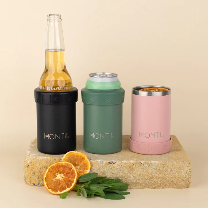 Montiico Insulated Bottle and Can Cooler - Double-Wall Vacuum Insulation, Keeps Drinks Cold for 24 Hours | Perfect for Camping, Beach, Picnics & Outdoor Activities | Blossom Floral Design