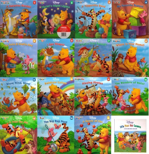 Disney Winnie the Pooh Early Learning Book Set - 15 Educational Children's Books for Toddlers | Fun Storytime Reading & Preschool Learning Activities