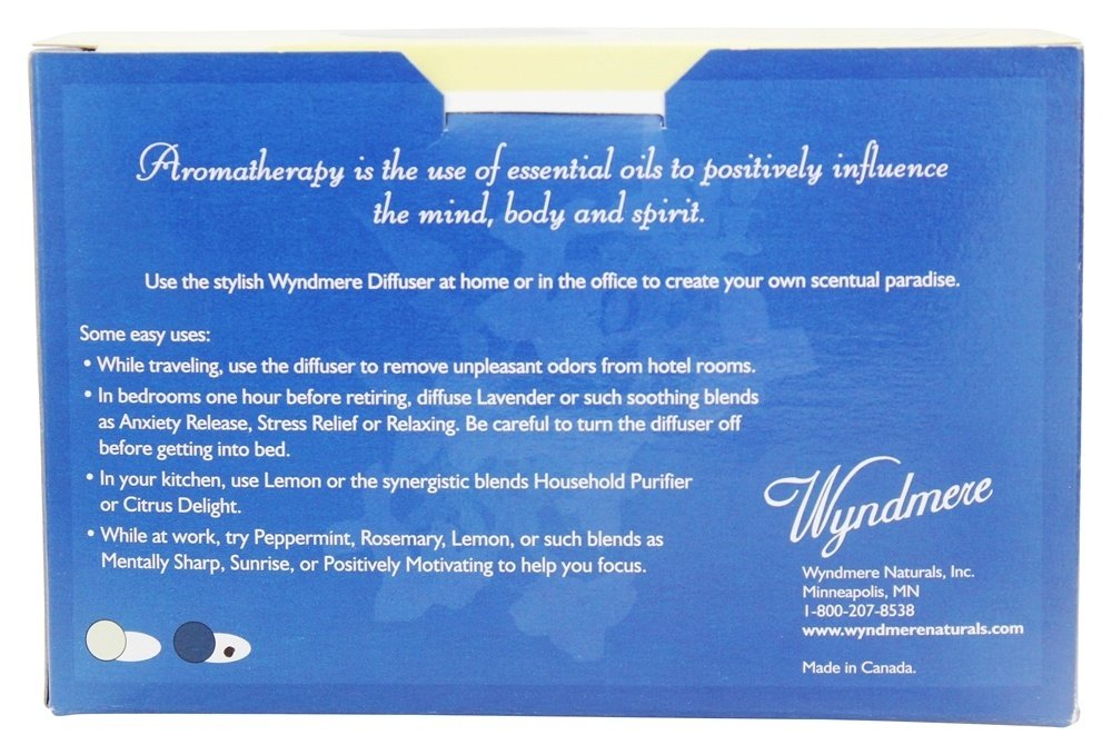 WYNDMERE NATURALS Blue Sand Essential Oil Diffuser - 100ml Ultrasonic Aromatherapy Humidifier for Home, Office, Yoga & Spa | Quiet Operation & Color Changing LED Lights