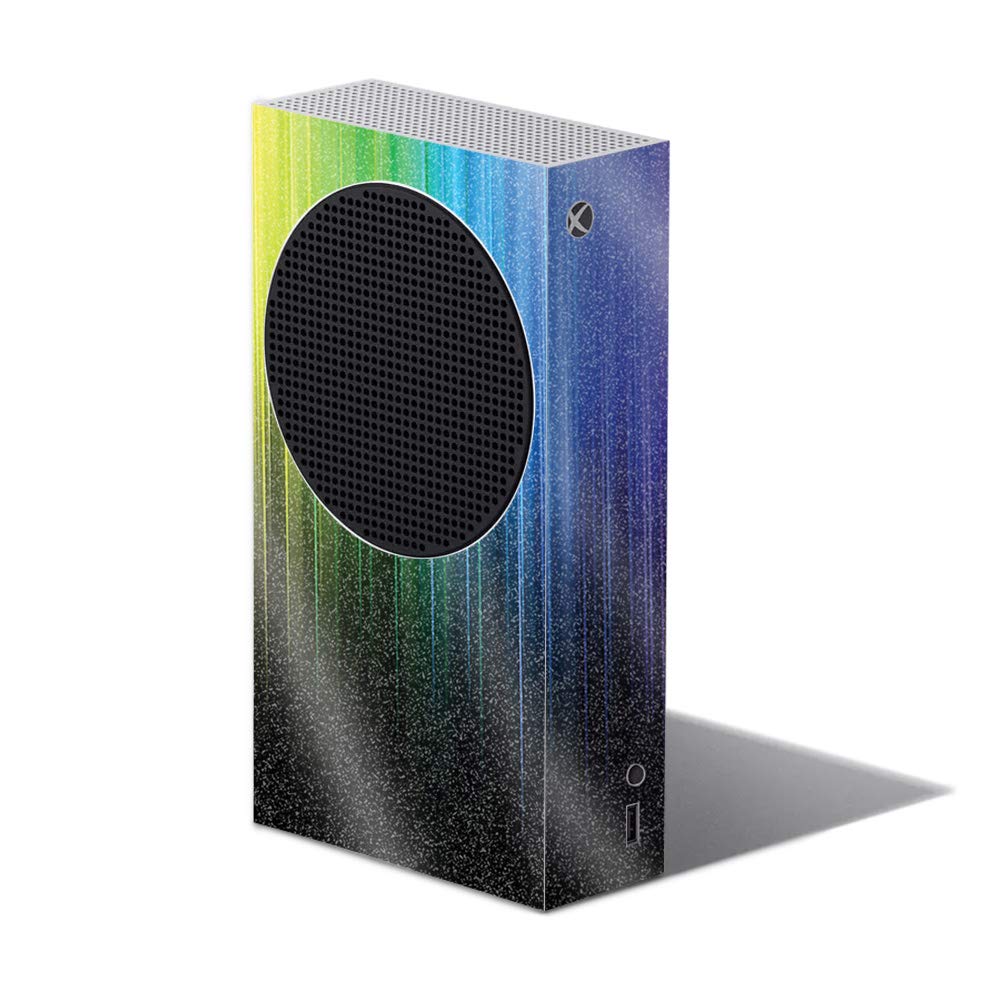 MightySkins Glossy Glitter Skin for Xbox Series S - Rainbow Streaks | Durable High-Gloss Finish | Easy to Apply & Remove | Made in USA | Perfect for Gaming Setups & Customization