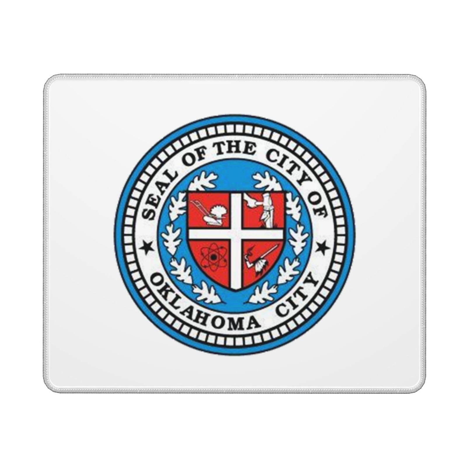 SIYTUAU Oklahoma City Seal Mouse Pad - Waterproof, Non-Slip Rubber Desk Mat for Office & Gaming (10x12 Inches) - Perfect for Laptop, PC & Workstation Use