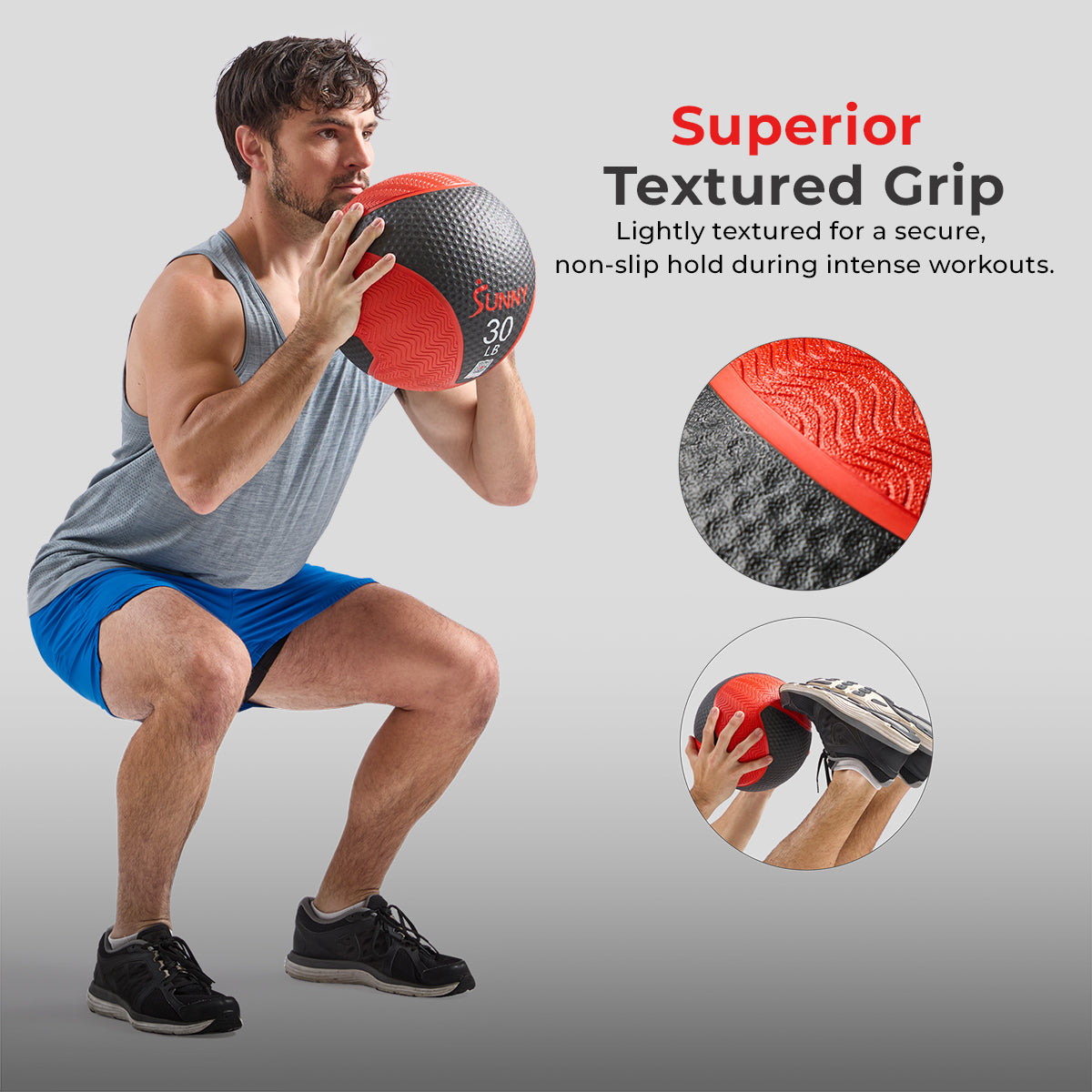 30 LB Medicine Ball for Strength Training, CrossFit, and Home Gym Workouts - Heavy Duty Weighted Exercise Ball for Fitness, Core Workouts, and Functional Training