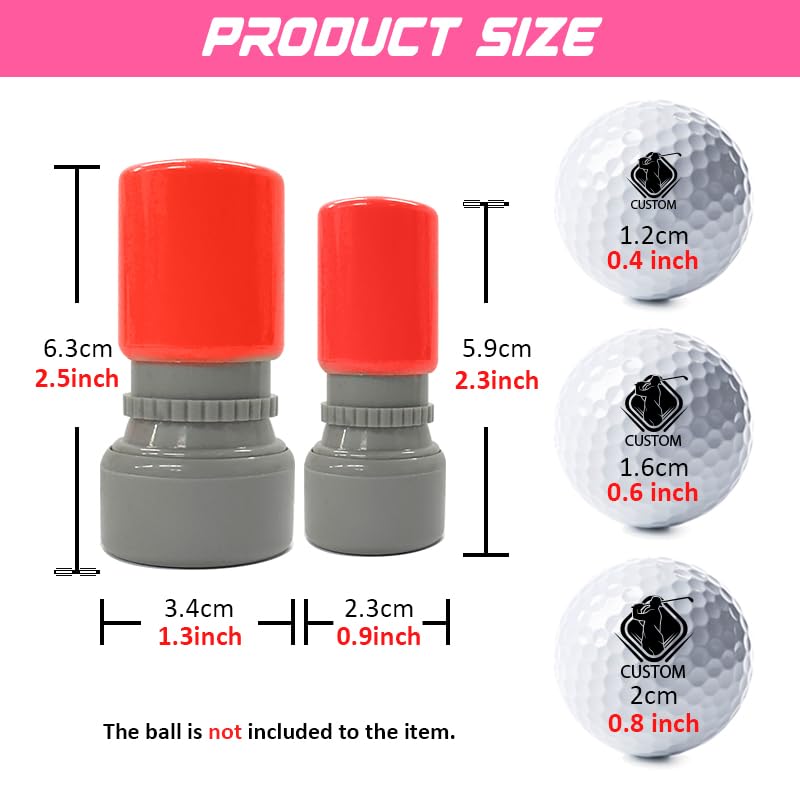 Personalized Golf Ball Stamp Kit - Custom Engraved Golf Ball Marker with Ink Bottle - Durable & Easy to Use - Perfect Golf Gift for Men & Women - Great for Tournaments, Practice & Personalized Golf Accessories
