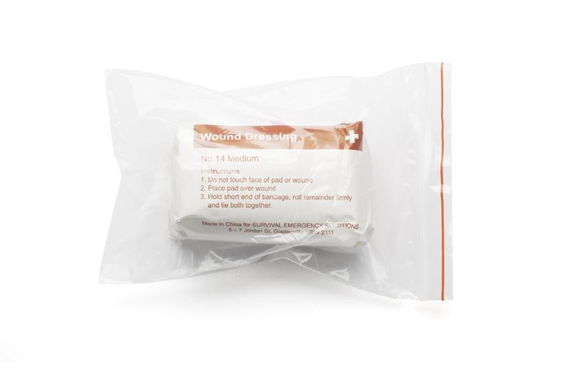 Sterile No. 14 Medium Wound Dressings - First Aid Bandages for Cuts, Burns & Surgical Wounds | Medical Supplies for Home, Hospital & Emergency Kits