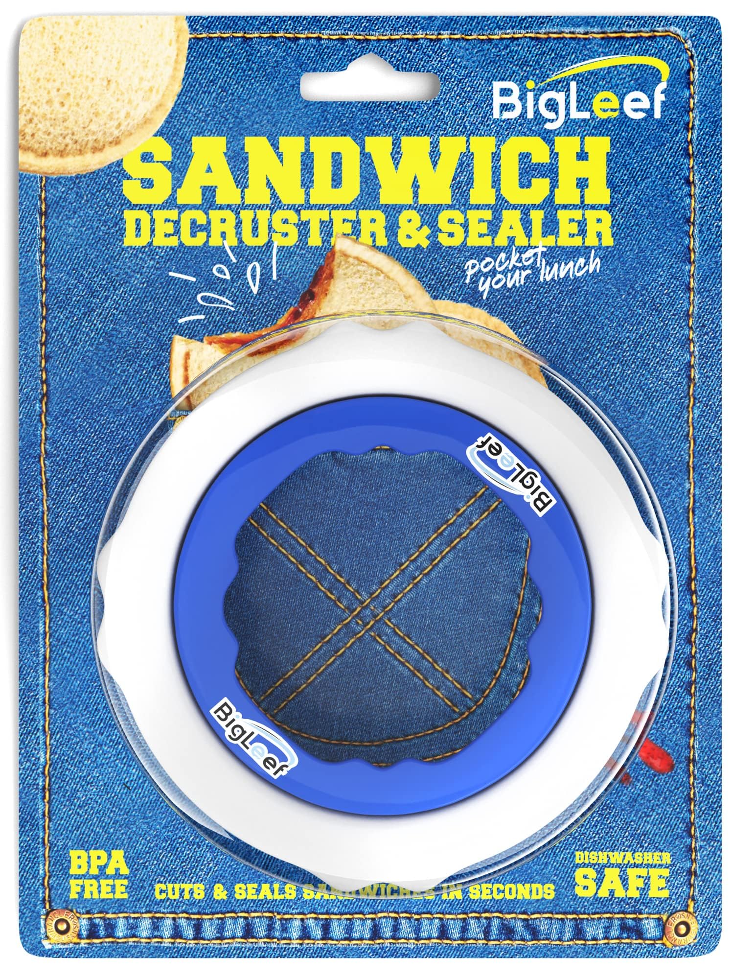 Uncrustable Sandwich Cutter and Sealer - Crustless PB&J Sandwich Maker Press - Safe for Kids, Easy to Use, Dishwasher Safe - Perfect for School Lunches, Picnics, and Quick Snacks