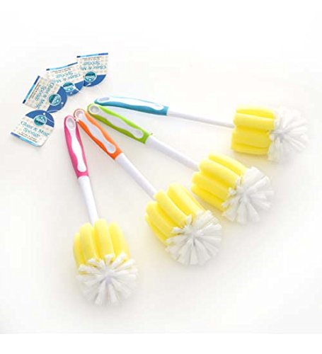 24 Pack Multi-Purpose Cleaning Sponge Brushes - 4 Assorted Types for Kitchen, Bathroom, Dishes & Household Cleaning - Durable & Non-Scratch Scrubbers for Tough Stains
