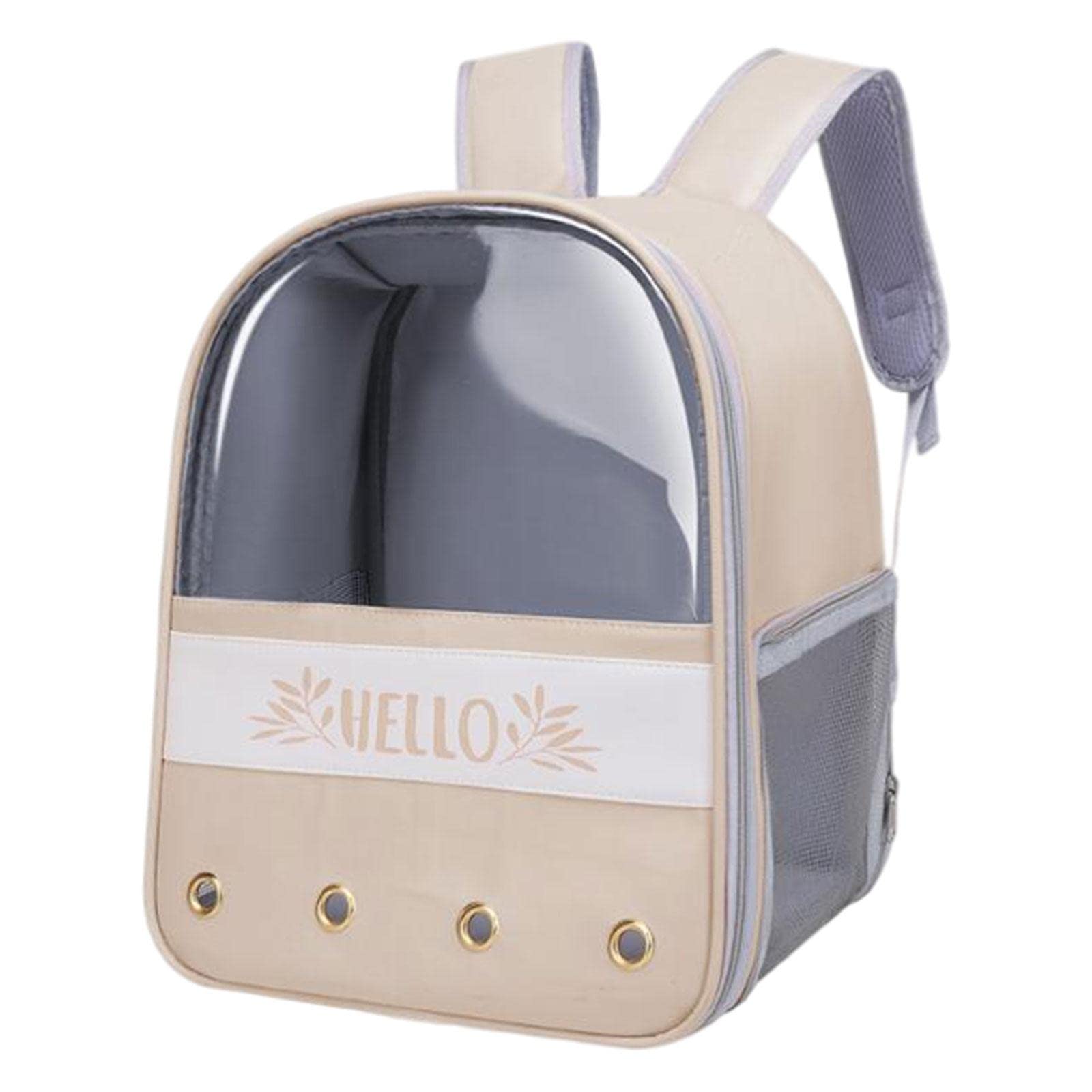 Durable Pet Carrier Backpack for Dogs & Cats - Soft Travel Tote Bag for Rabbits & Small Pets (Khaki) | Perfect for Air Travel, Hiking & Outdoor Adventures | Pet Supplies & Dog Carriers