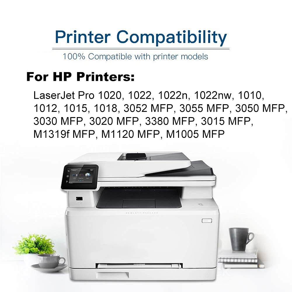 High Yield HP 12A (Q2612A) Compatible Black Toner Cartridge - 1 Pack - Works with HP LaserJet 1020, 1022, 1010, 1012, 1015, 1018 Printers - Perfect for Home & Office Printing Needs