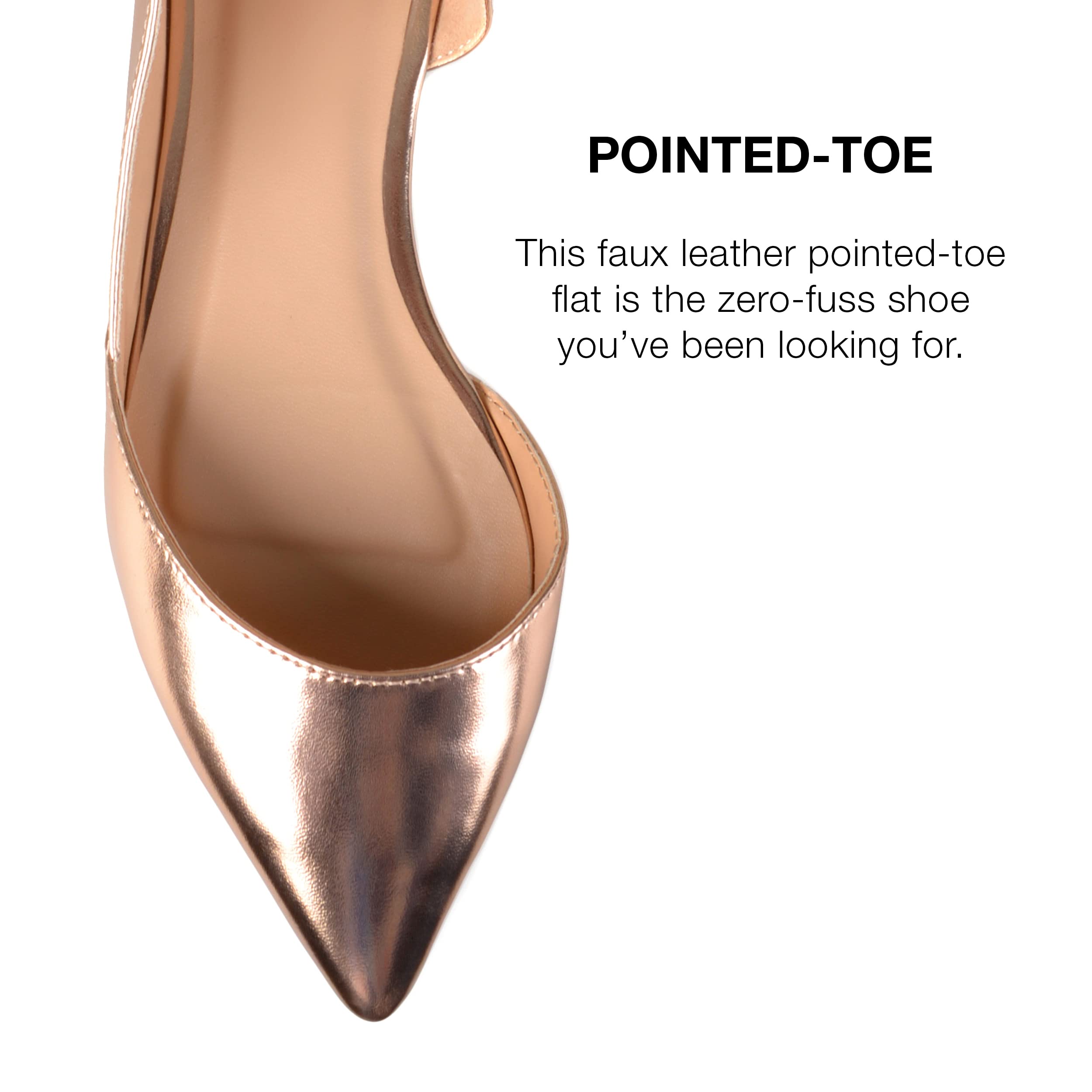 Journee Women's Cortni Comfortable Ballet Flats - Stylish & Lightweight for Work, Travel & Everyday Wear
