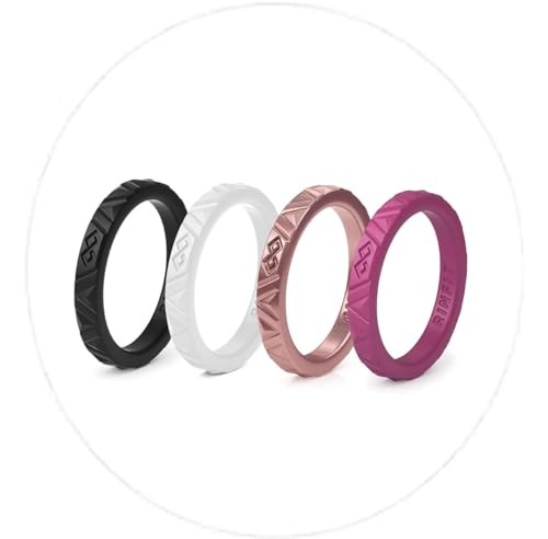 SetB - White, Rose Gold, Burgundy, Black