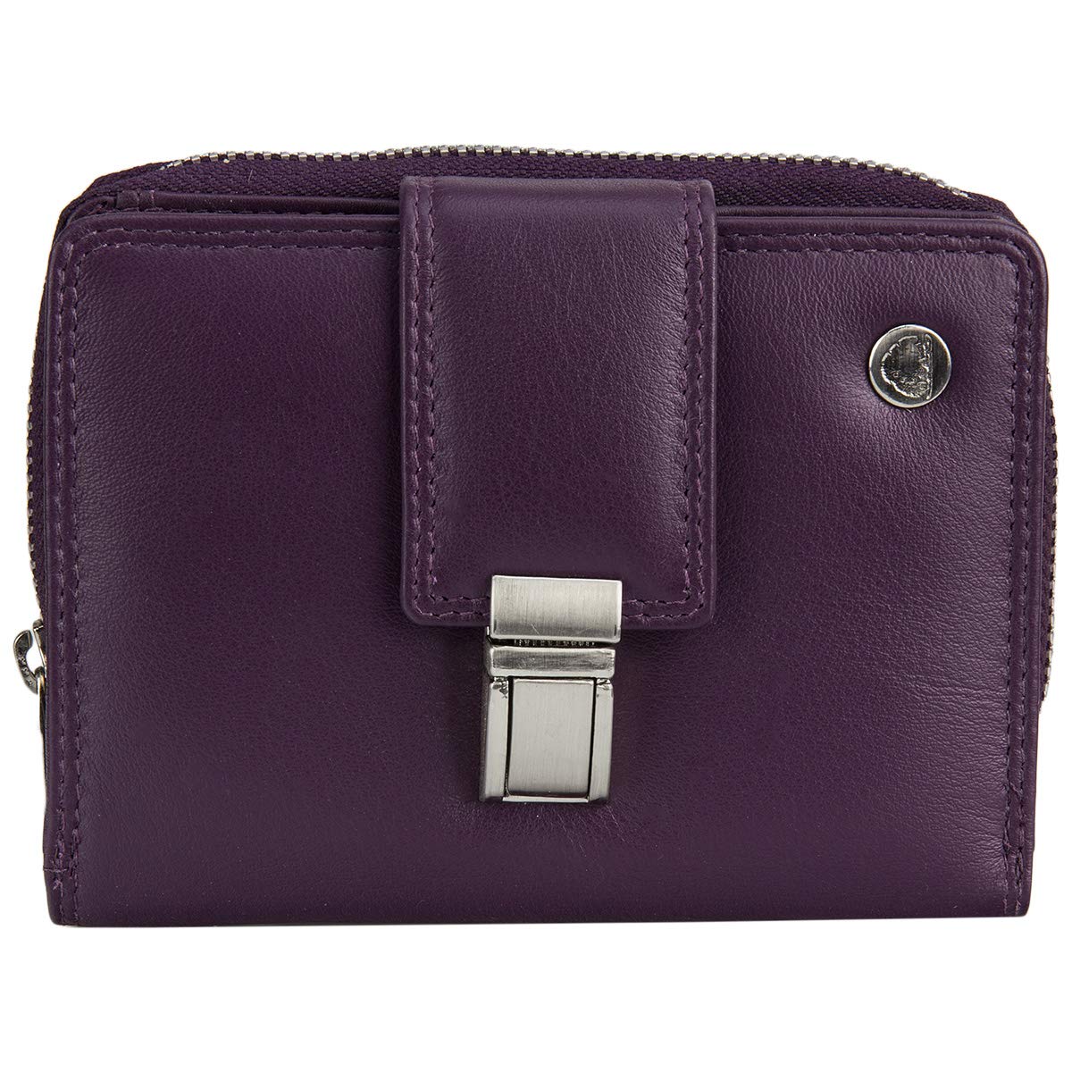 Premium Spongy Leather Wallet for Men & Women - 9.5cm Slim Purple RFID Blocking Bifold Wallet - Perfect for Travel, Business & Everyday Use